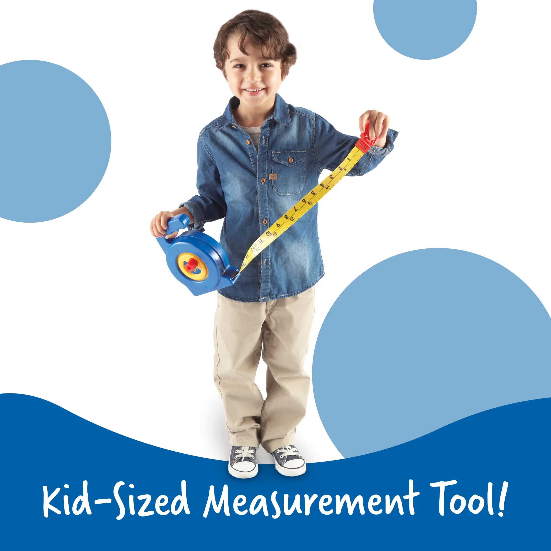 Measuring Layout Stylish with Durable, Pretend Play 3" Long Tape Measure, Kids Construction Toys - Multicolor Plastic Model 70B1D9