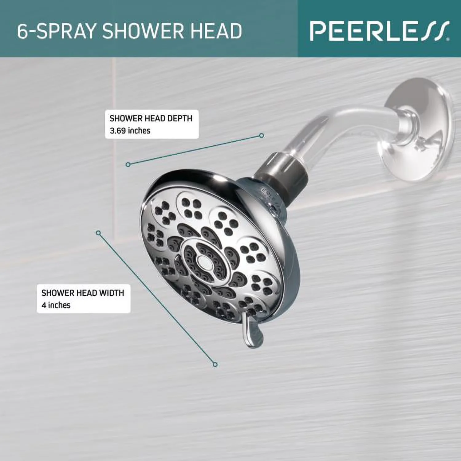Modern Bathroom Renovation with Standard 1/2 in. IPS connection - Abs, Rubber Silver Model 2C21B4