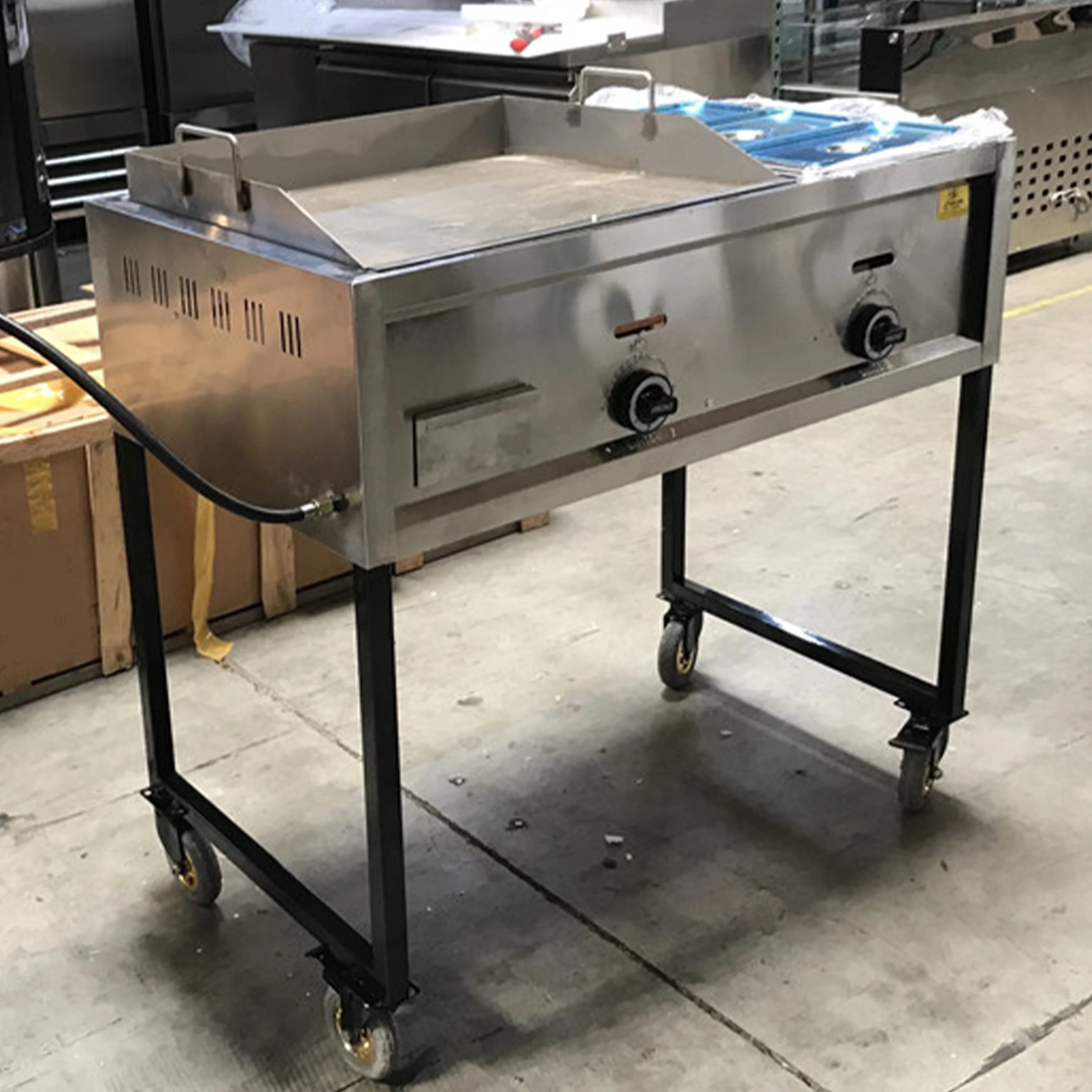 Reliable Flat Top Grill with Portable, User-friendly, 41-Inch 2-Burner Commercial Taco Griddle - Model 6F5789