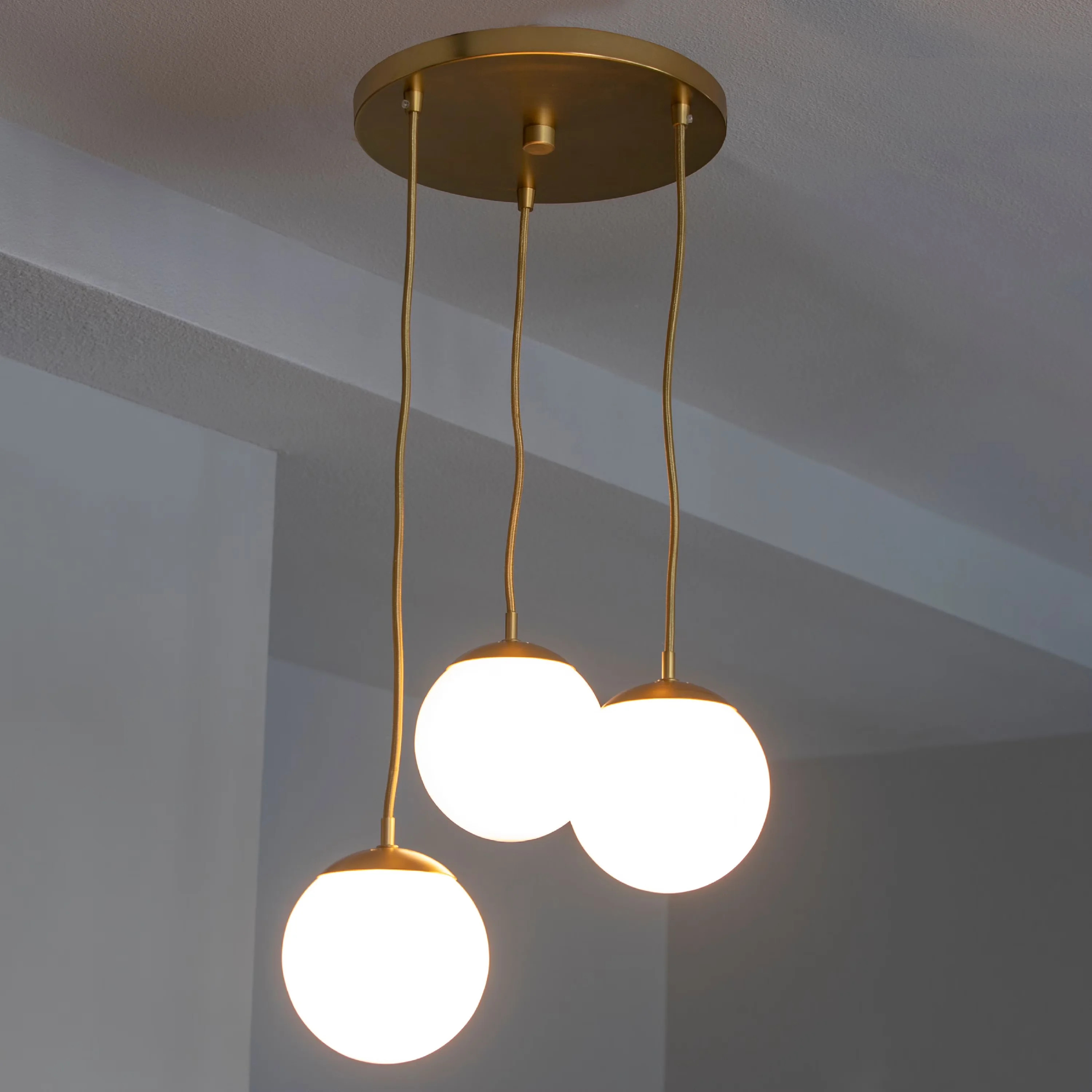 Essential Ceiling Lights Fixture with Incandescent, Antique Brass - Metal Model 30AFDD