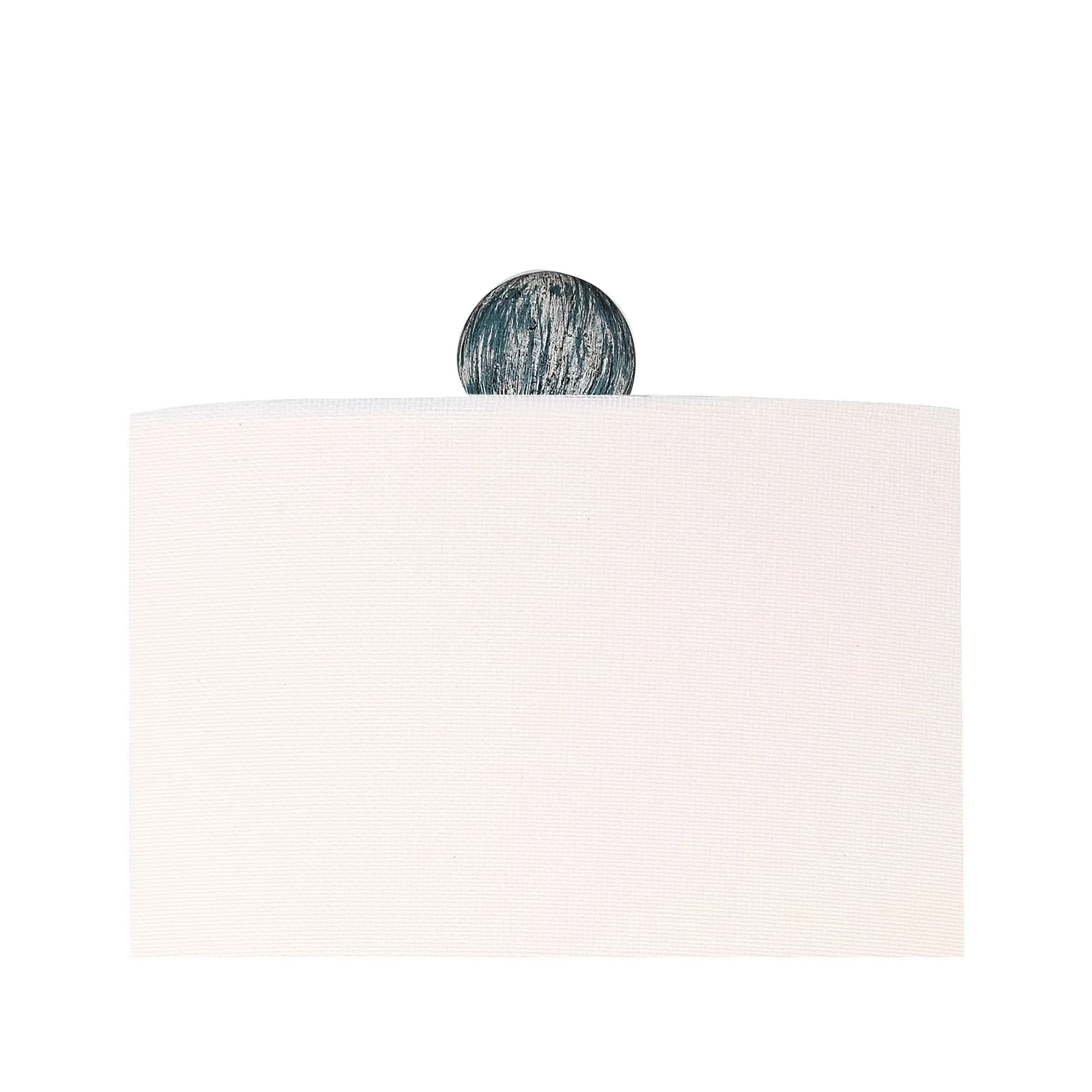 Premium Lamp Set with Incandescent, Coastal, Traditional - Blue Cast Resin for Living Room, Bedroom Model F9F62F