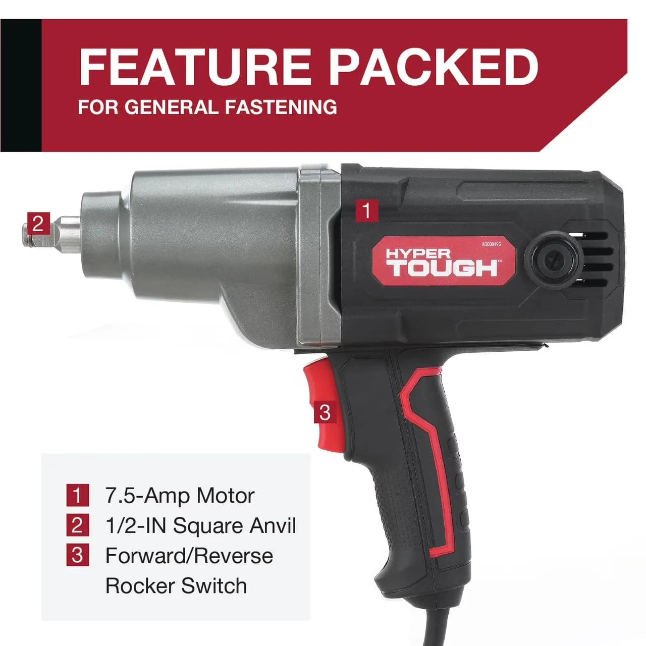 Quality Air Tools Compressor with Compact Design, New Condition, 7.5A Impact Wrench - Model 85B840