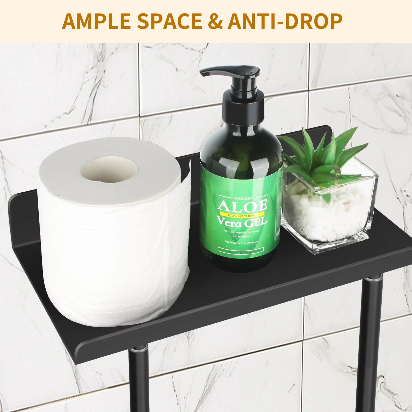 Premium Bathroom Renovation with Rust Resistant, Modern - Black Carbon Steel for Bathroom Model A9648A