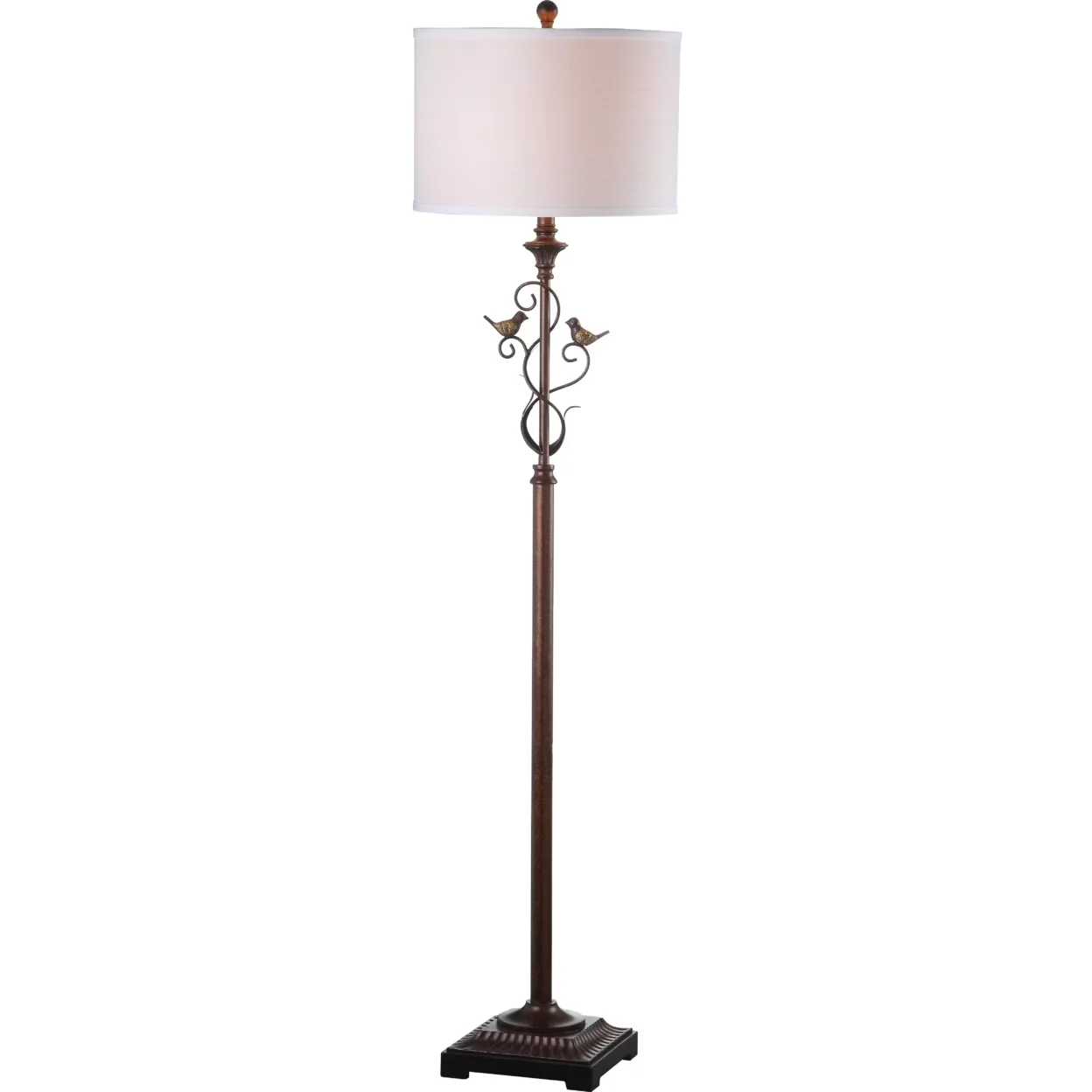 Quality Floor Lamp with Energy Efficient, Standard Lamps - Bronze, White Iron Model F70919