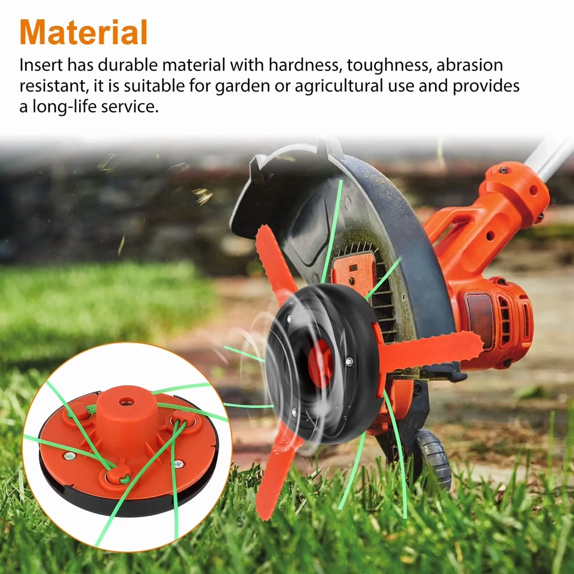 Replacement Parts Accessory Durable with Universal Replace Trimmer Head for Garden - Model 44D68A