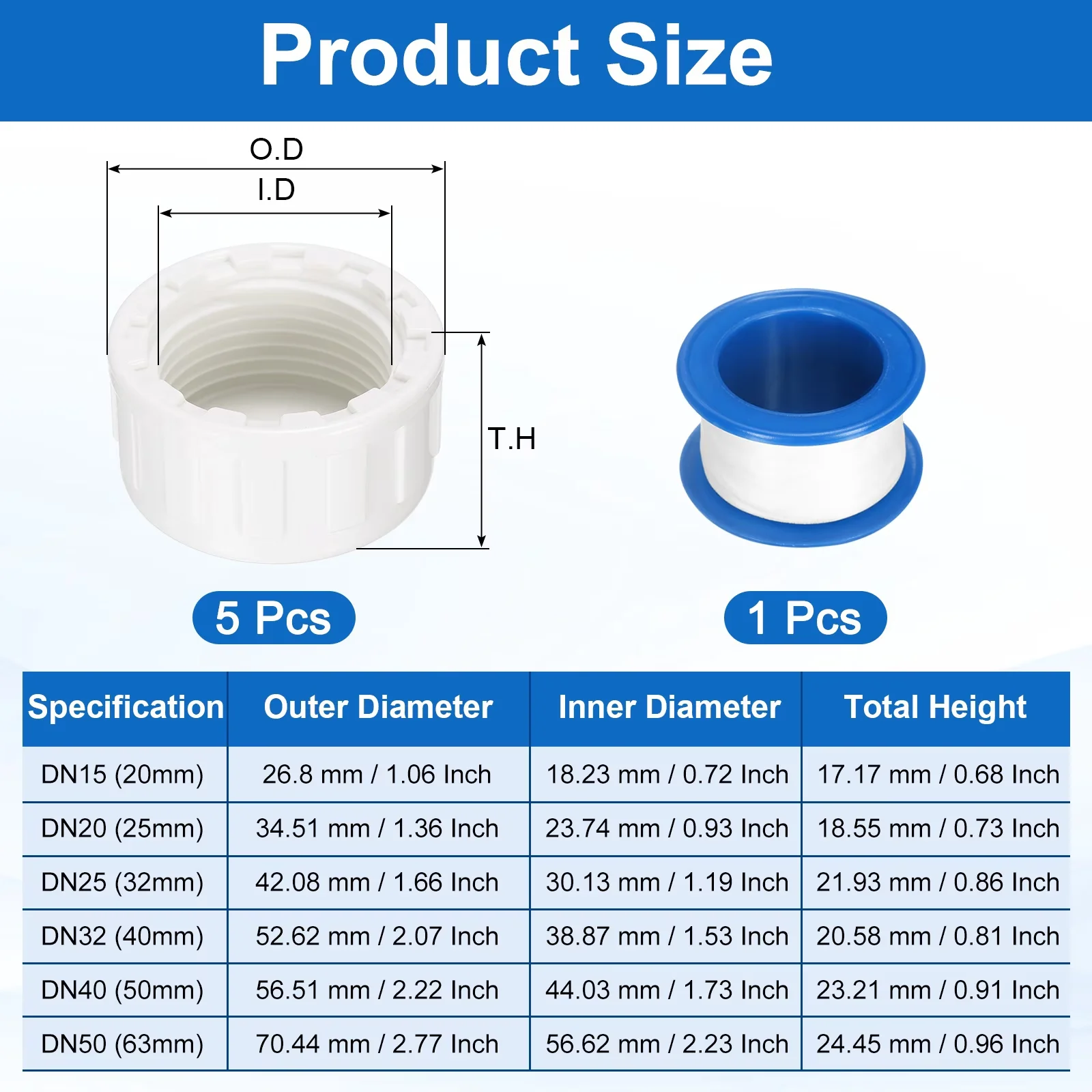 Plumbing Durable with Easy Installation, Material: PVC, Cleanout Water Drain End Caps - White Pvc Model 72EBE4