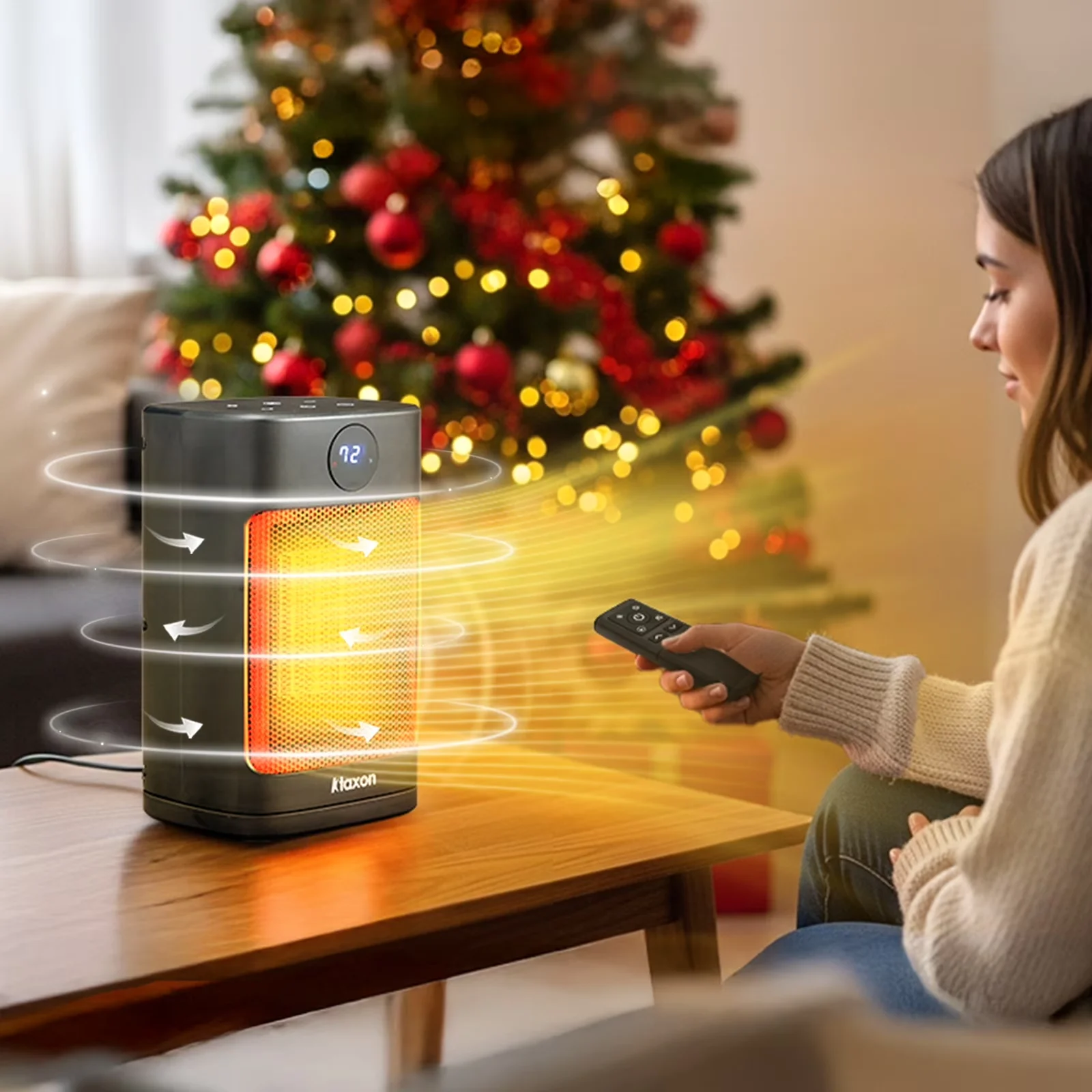 Portable And Electric Space Heater Quality with 1500W, Heaters - Black Model D31925