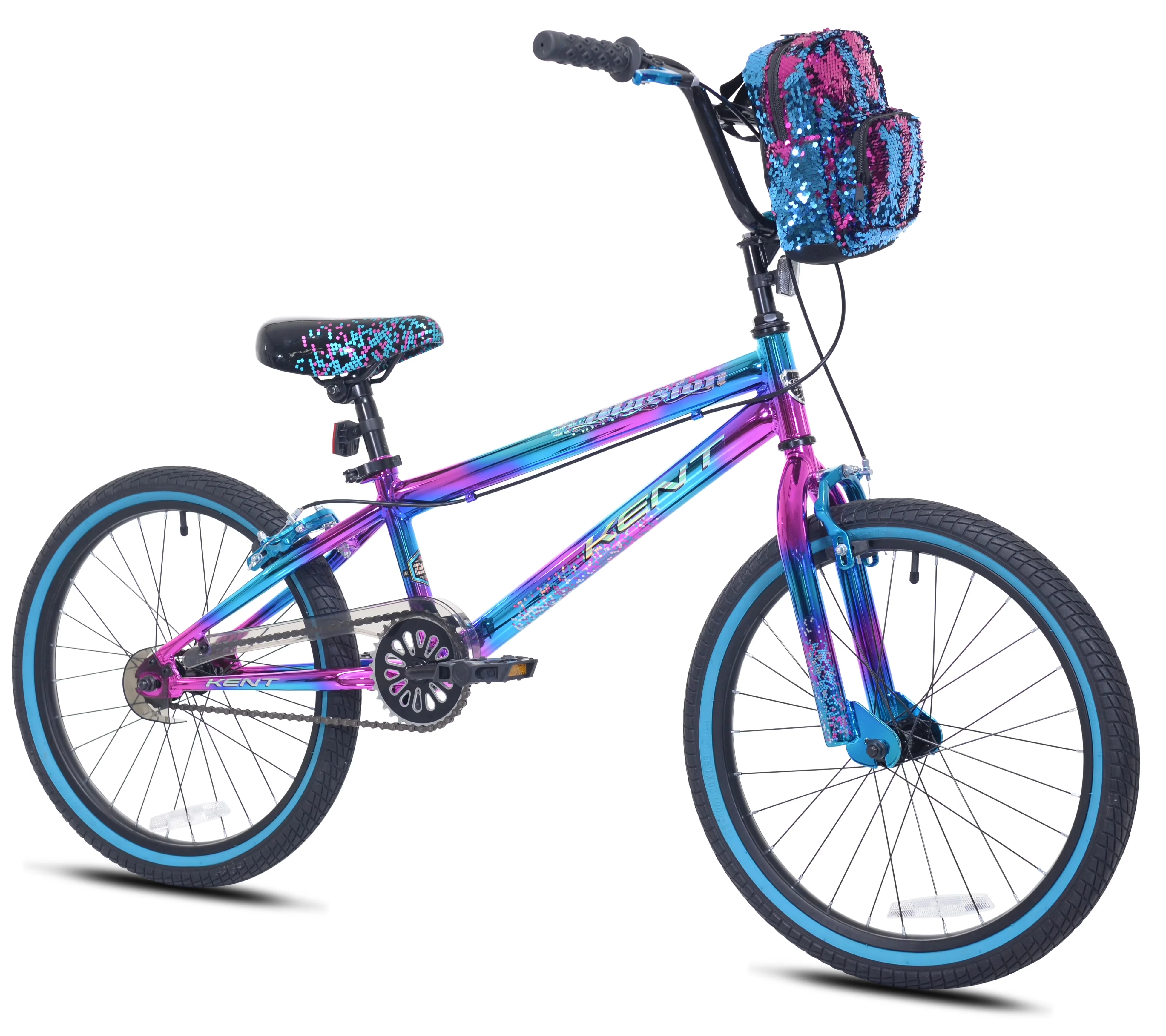 Versatile Kids Bike with Adjustable Seat Height, Fits Riders 4'2"-5' - Purple Model A4EDF2