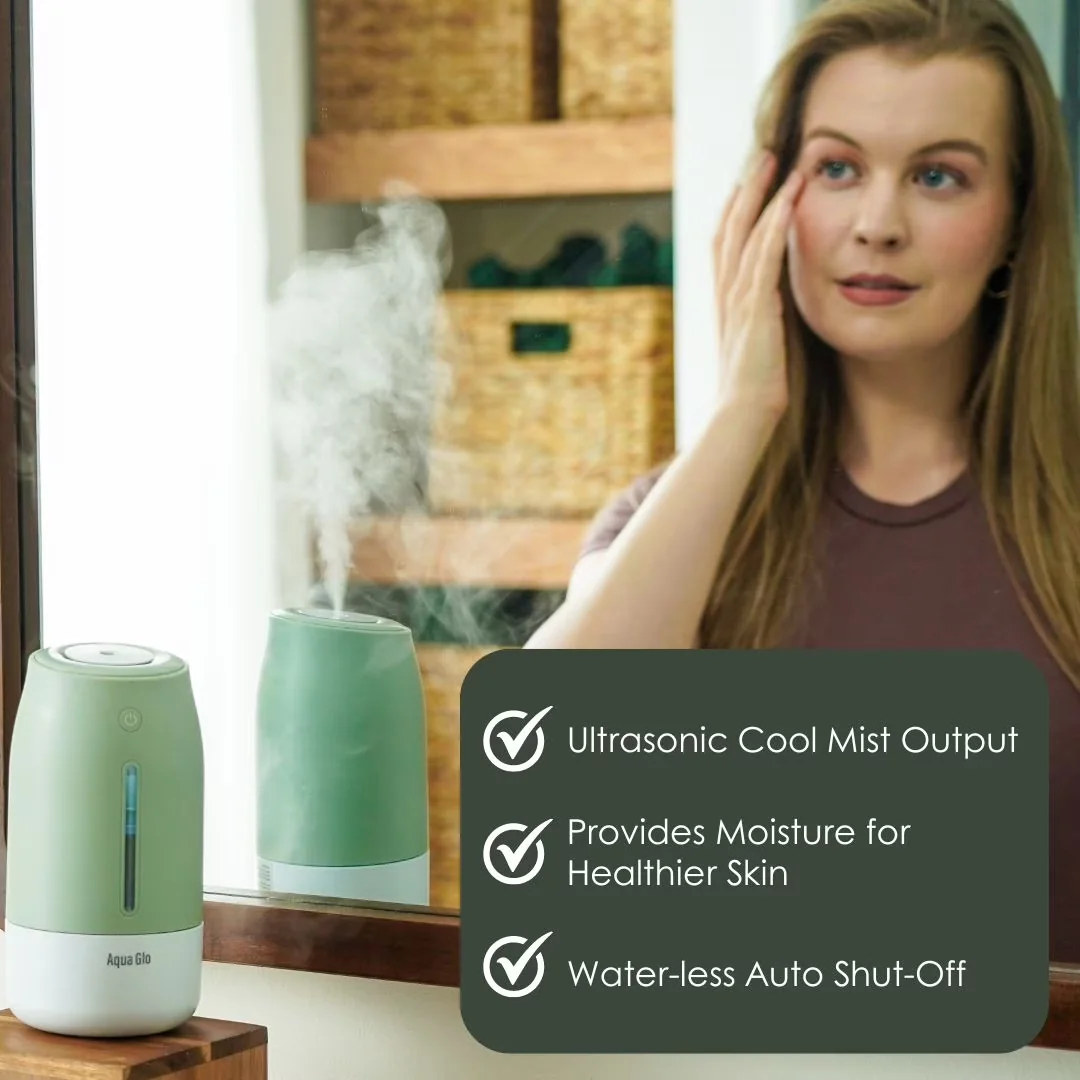 Humidifier Quality with Automatic Shut-Off, High and low mist output settings, USB charging capability - Silver Model 1D6F0B