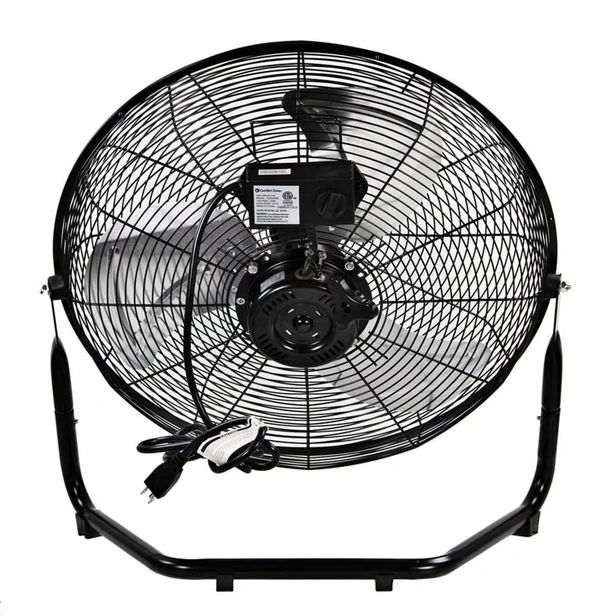 Fans In Cooling Innovative with Tilt Mechanism, Convenient Carry Handle and Rubber Feet, 180-Degree Adjustable Tilt - Black All-Metal Model 972587