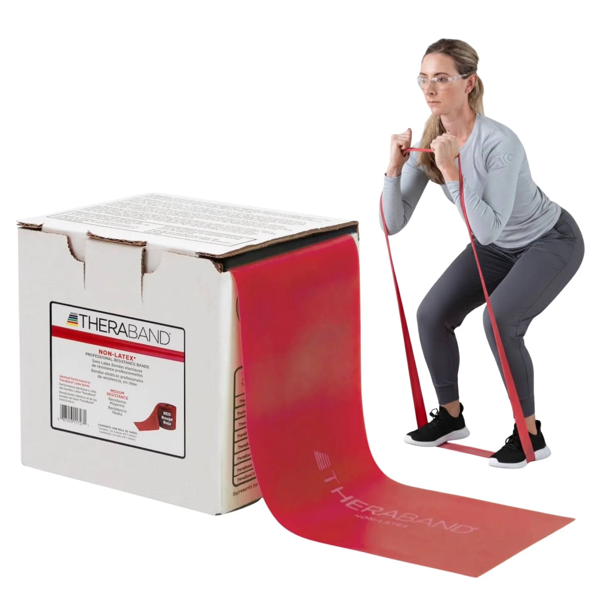 Home Gym Accessory Essential with Anti-Slip, Medium - Red Non-Latex for Home Model 00776A