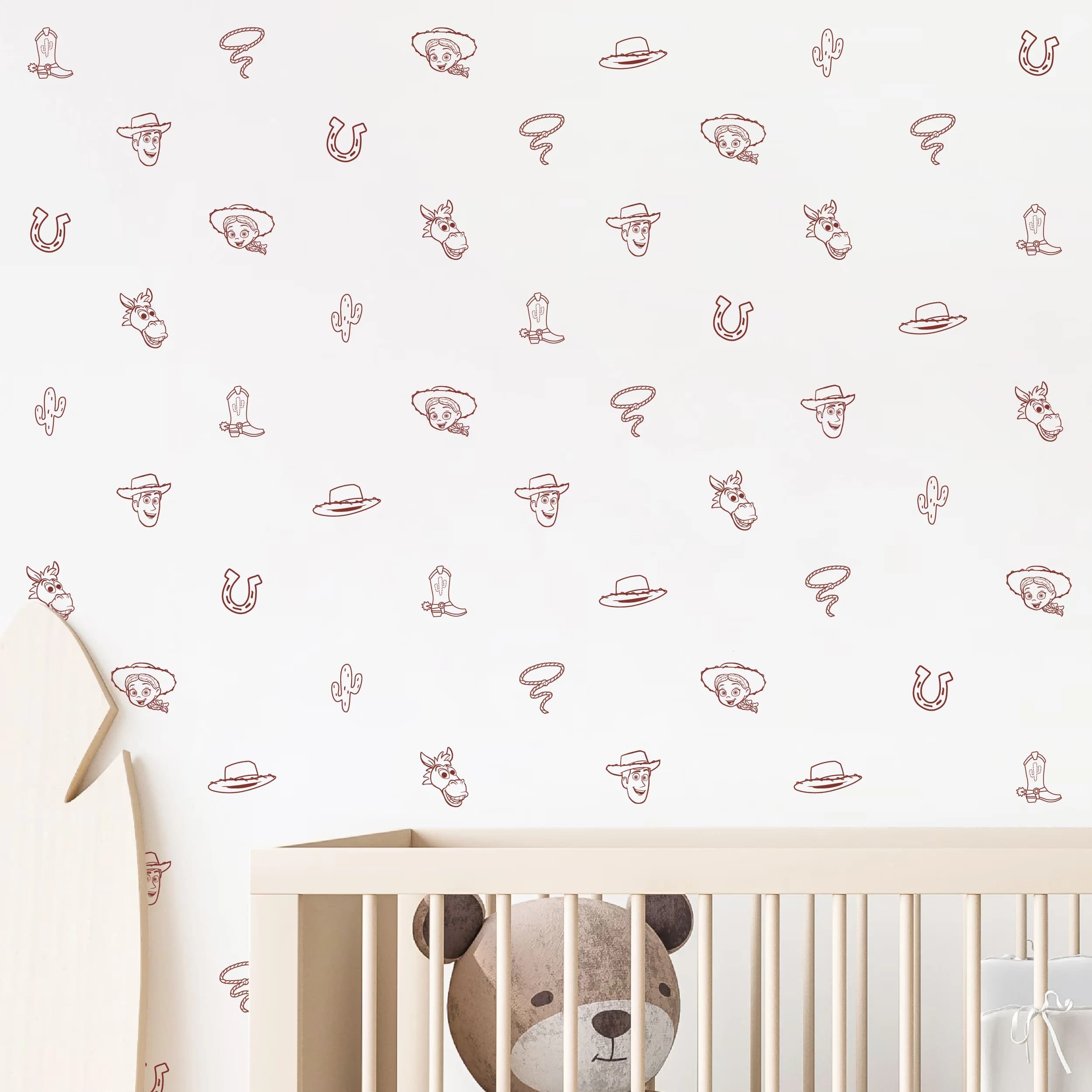 Wallpaper Wall Decals Wall Covering Quality - Red Vinyl Story - Universal Fit Model 06D9CC