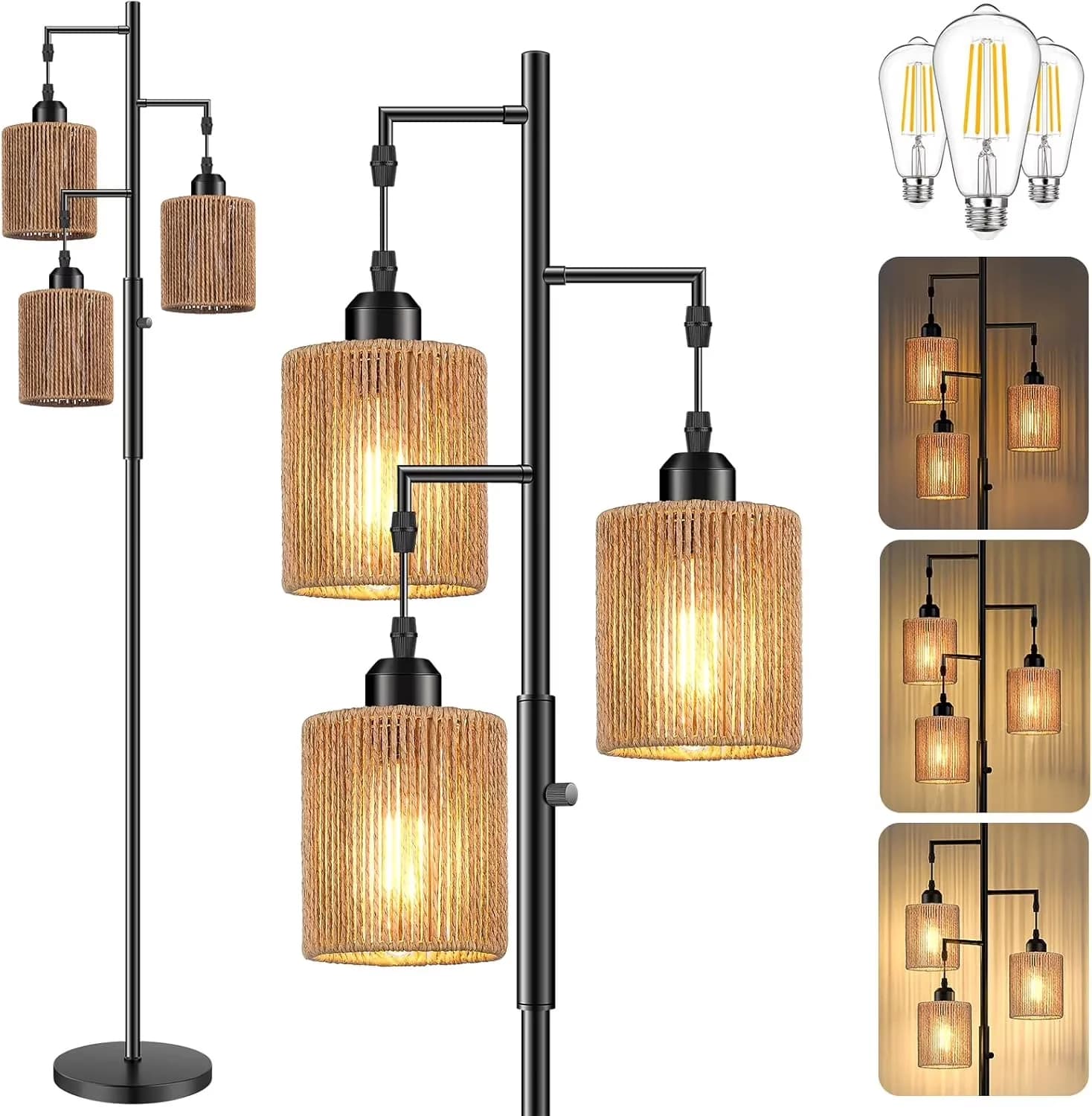 Quality Lamp with LED, Industrial, Energy Efficient - Paper Cord for Study Room, Living Room Model 0EA590