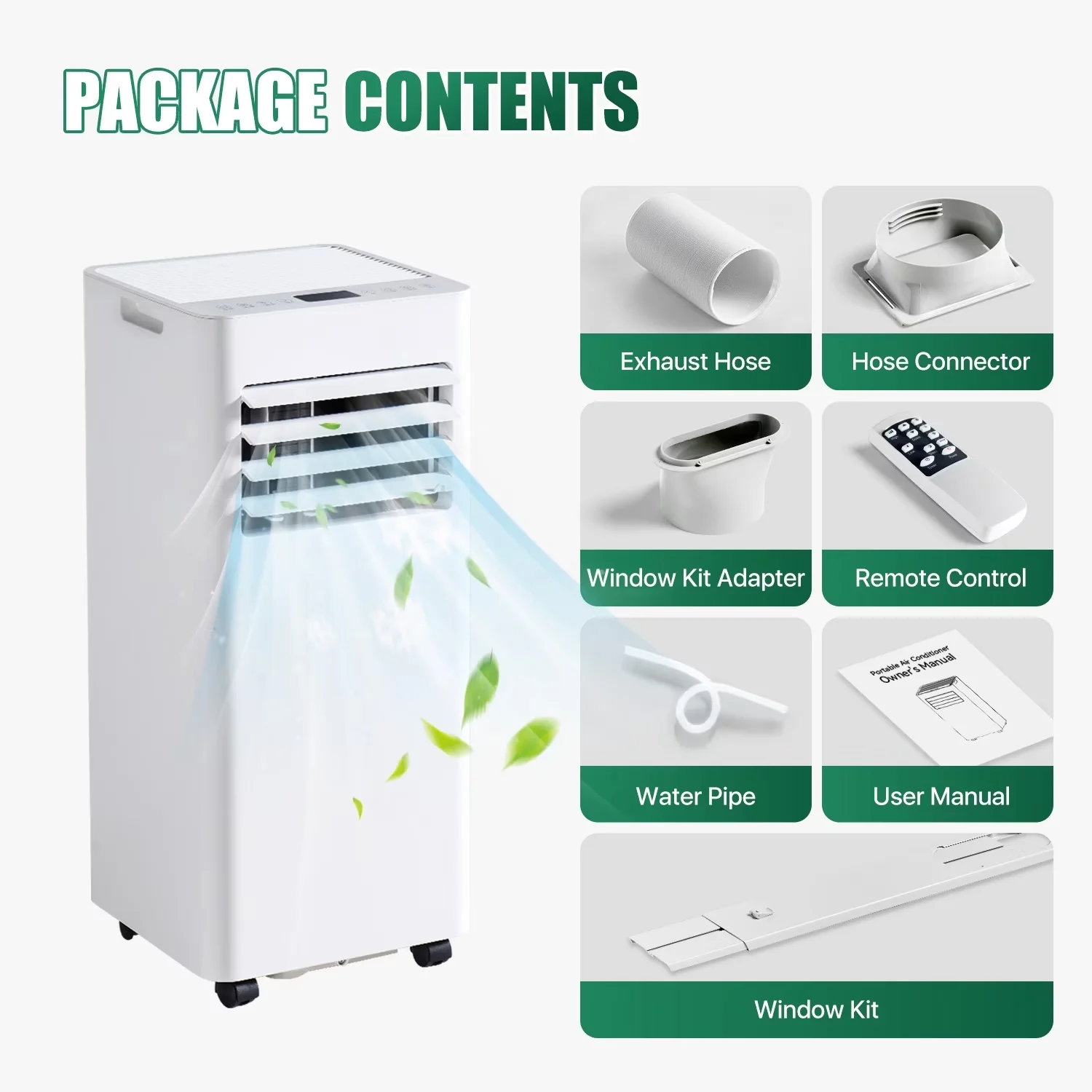 Stylish Air Conditioner with 10000 BTU, 10000 BTU Portable, Heat Function - Model CD7552