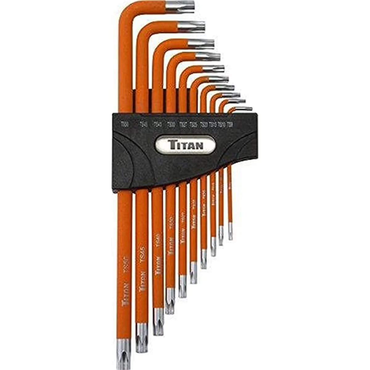 Essential Hand Tool Set with 10-PC 5-LOBE L-SHAP - Black for Daily Use Model 52D274