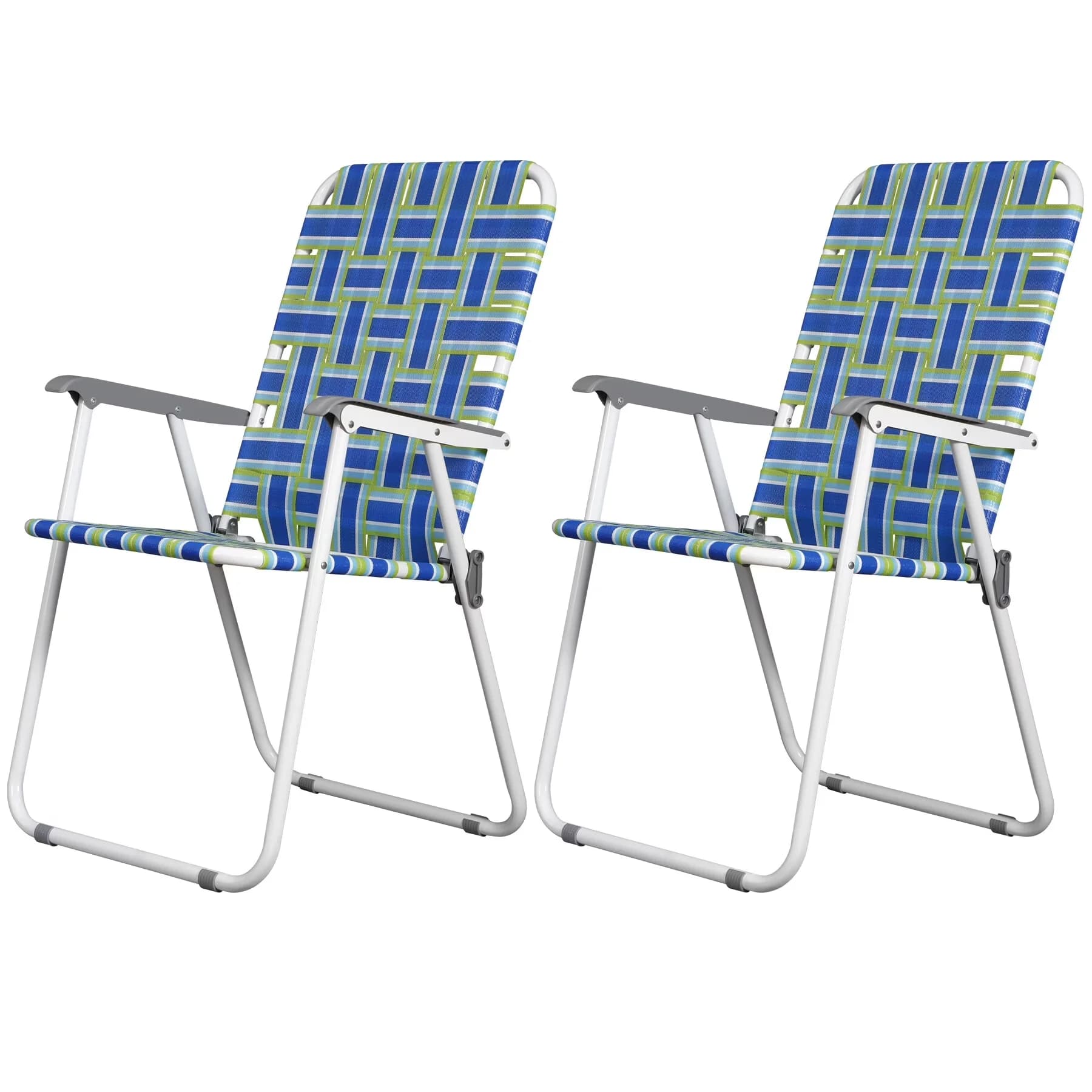 Patio Chair Stylish with Blue/Green - Blue Lawn - Heavy Duty Model CA5696
