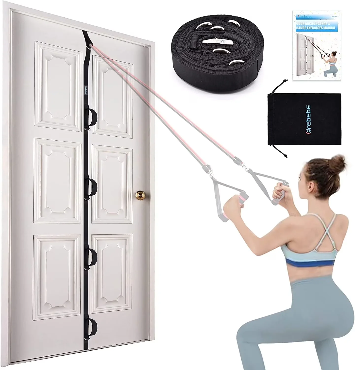 Home Gym Accessory Quality with Adjustable Straps, Door Anchor Strap - Nylon for Home Model EB814A