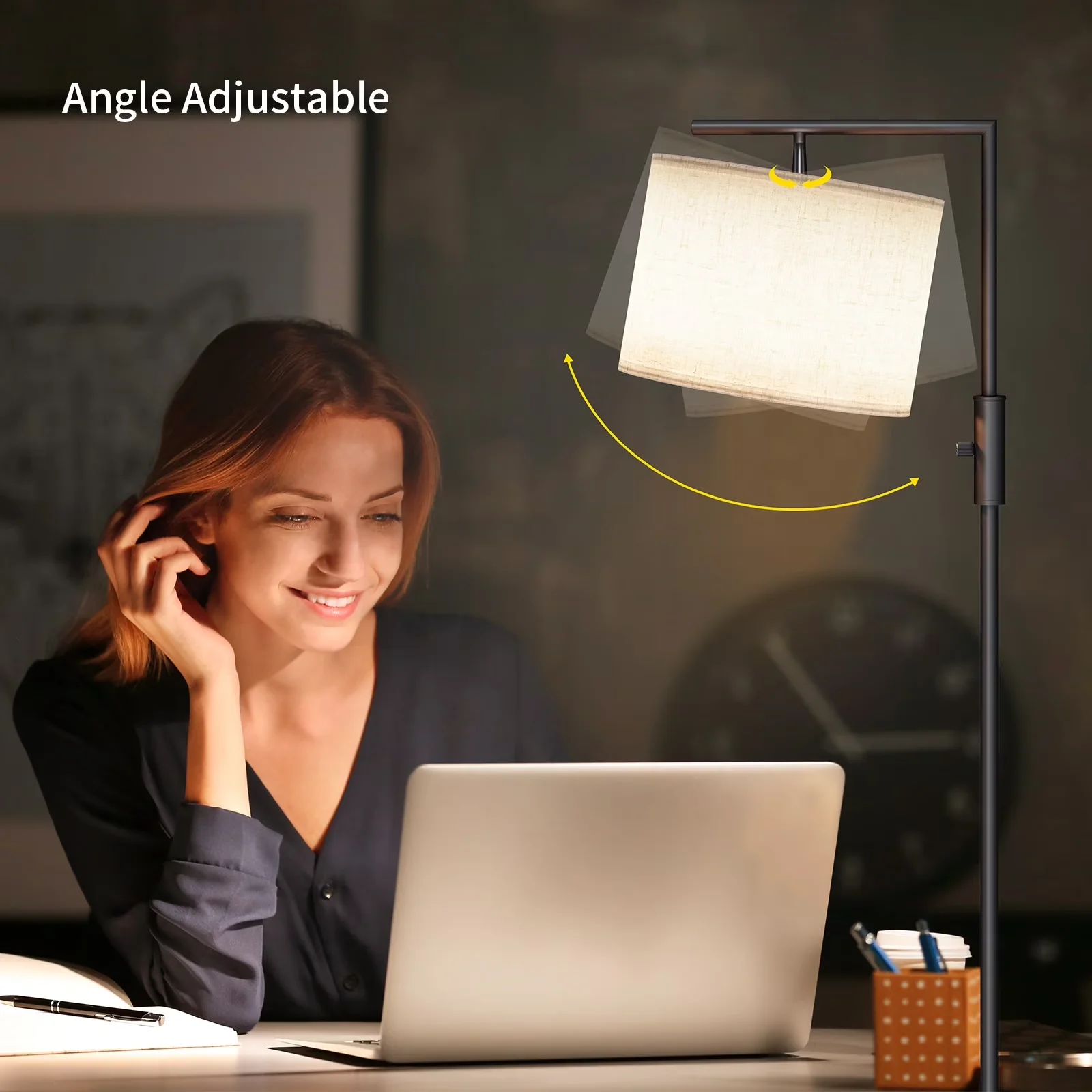 Lamp Premium with LED, 9W, Dimmable - Iron Black for Living Room - for General Purpose Model 3A4AF1