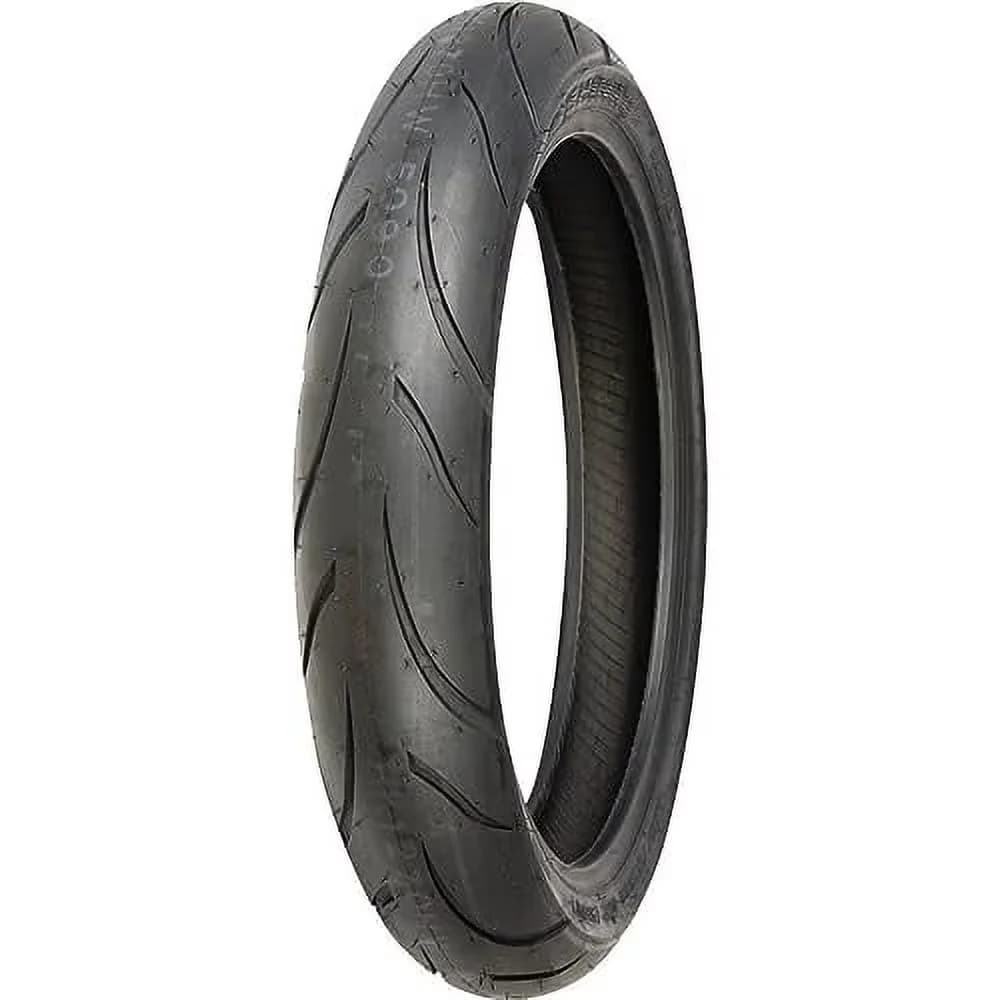 Compact Motorcycle Tire with High-Speed, 011 Verge Radial Front, 140/75R-17 - Black Model EDCA4F