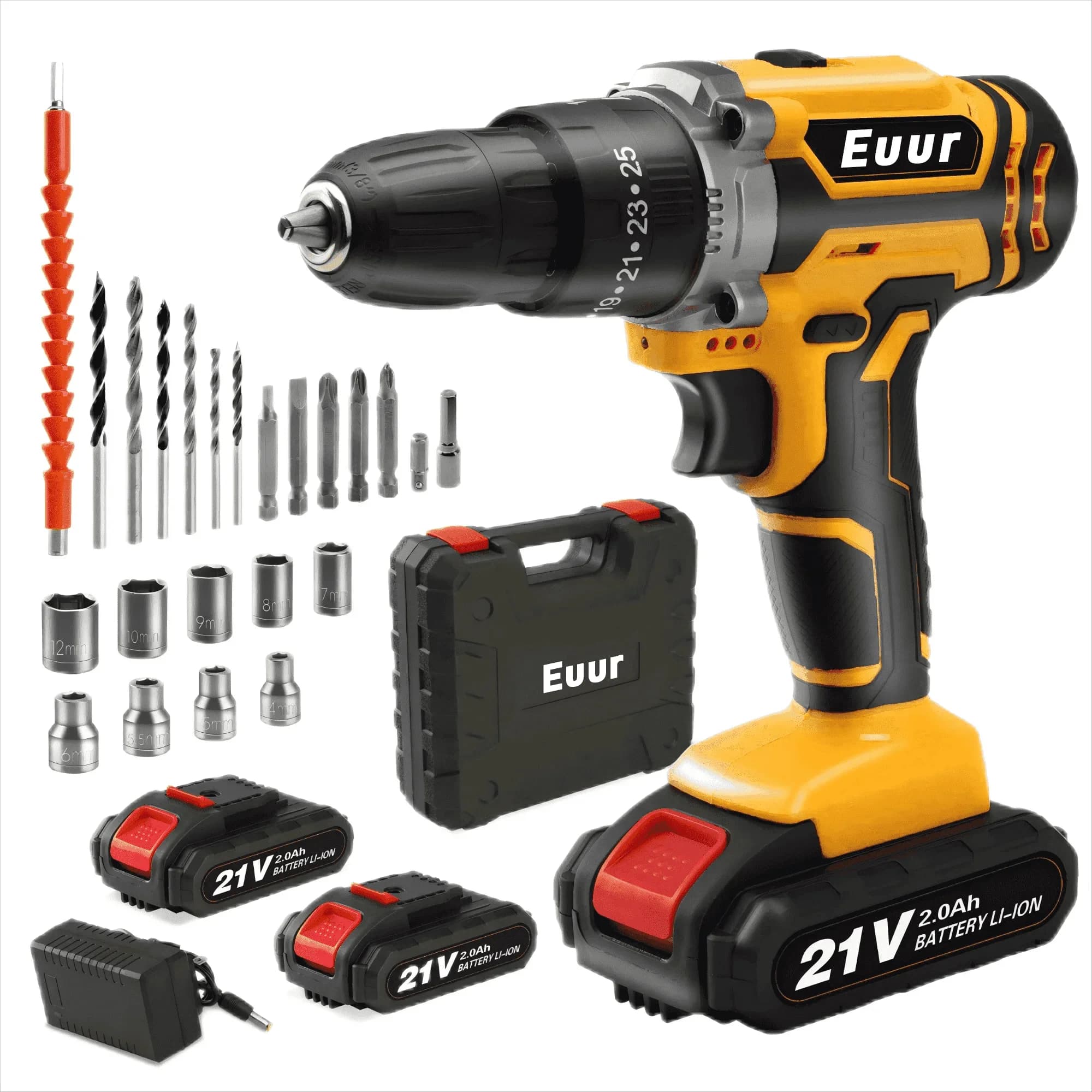 Drills Driver Reliable with Battery, 21V, Cordless Drill - Easy to Use Model 76E211