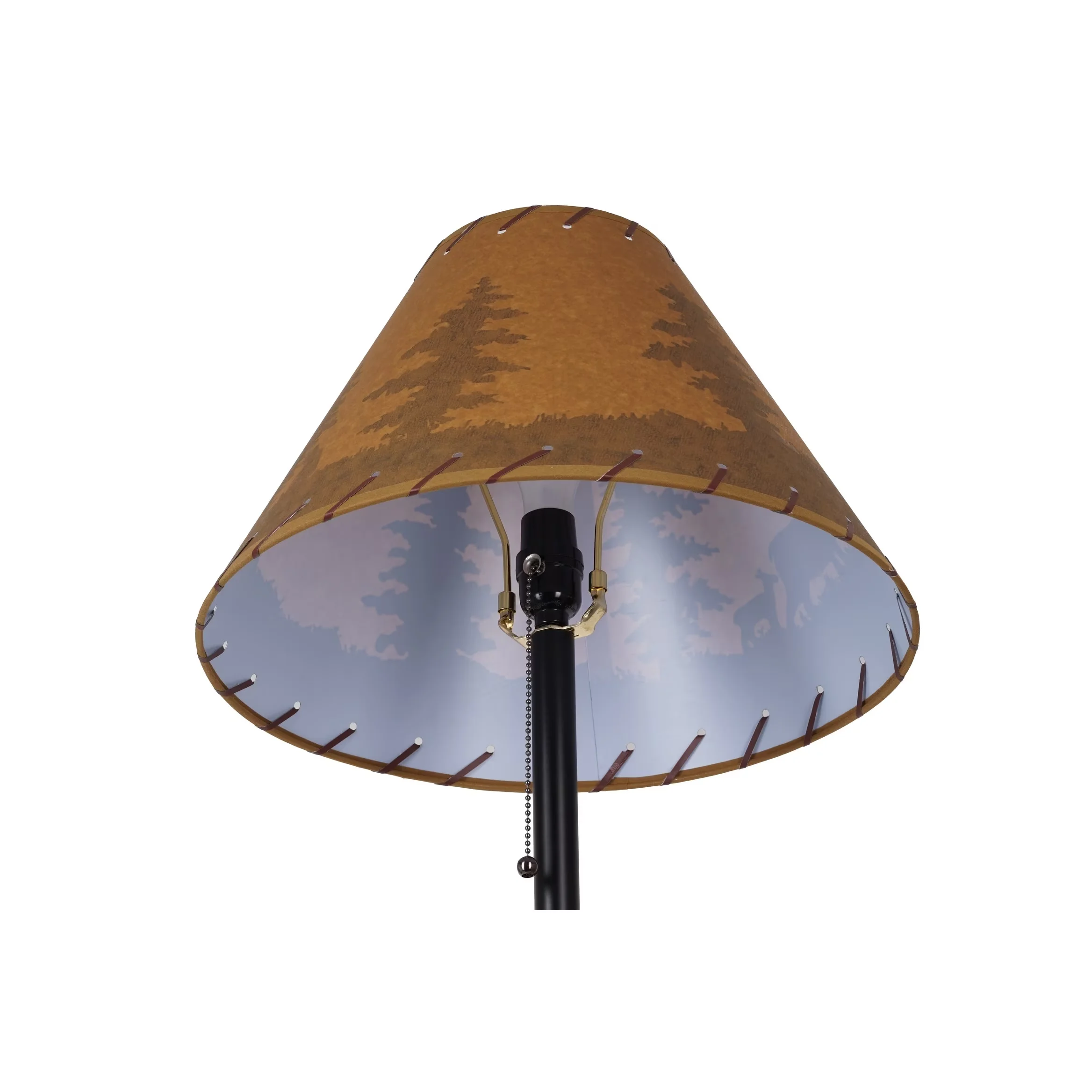 Modern Floor Lamp with LED, Contemporary, Standard Lamps - Metal, Paper Black Model 0622C3