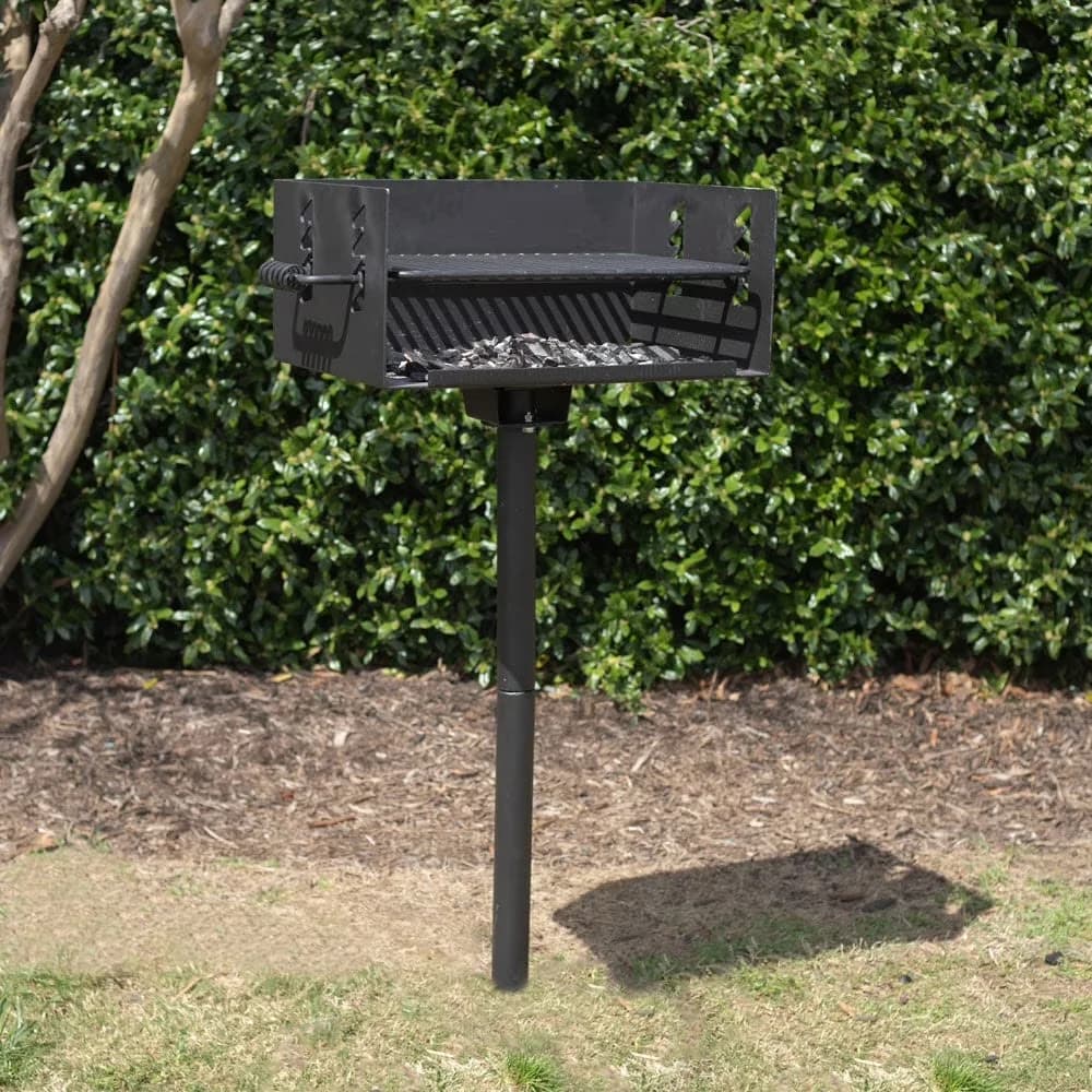 Charcoal Grill Professional with Rust Resistant, Park-Style - Black Steel Model 990FC5