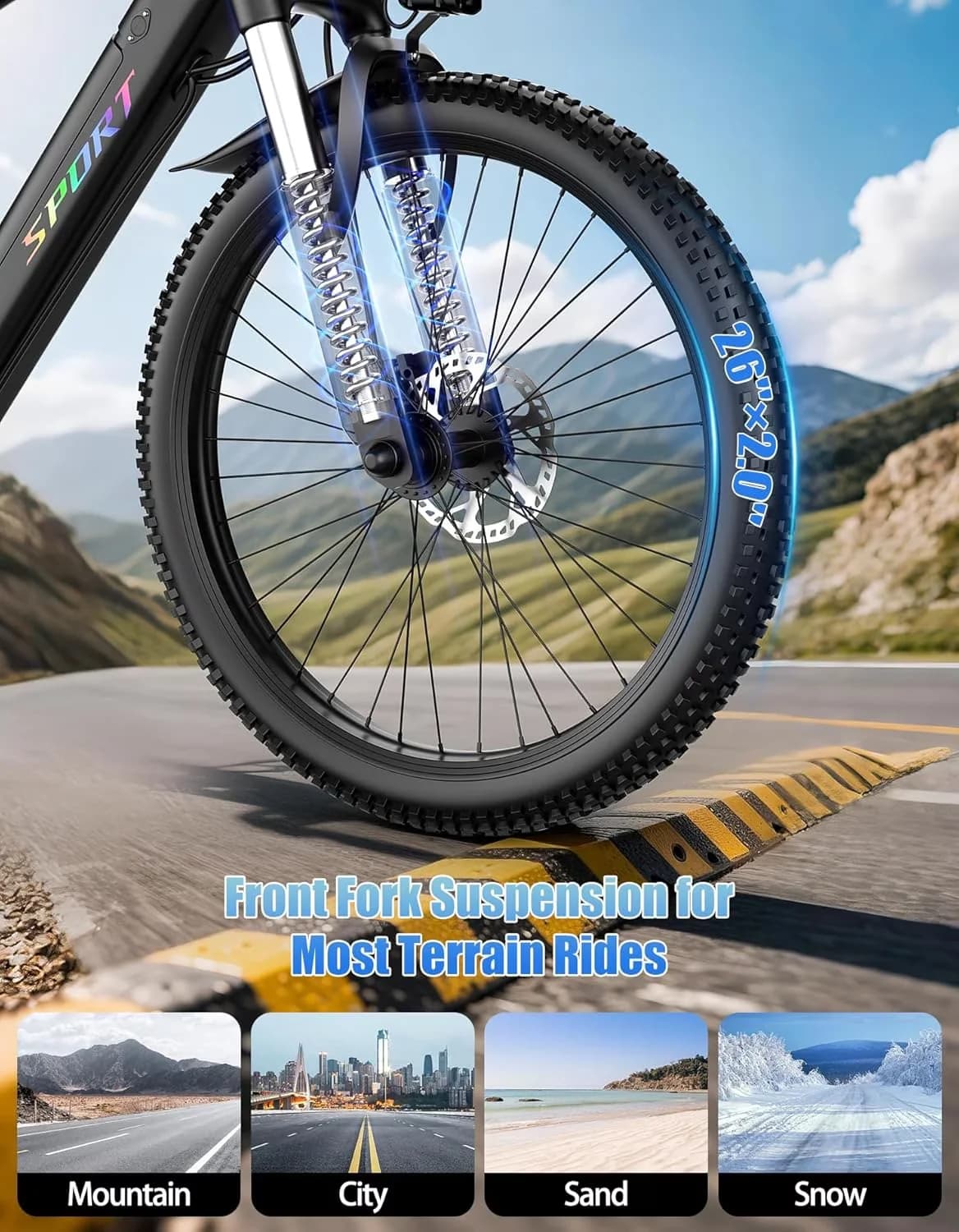 Electric Bike Compact with Battery, 1500W, 48V - Black - Universal Fit Model 37D131