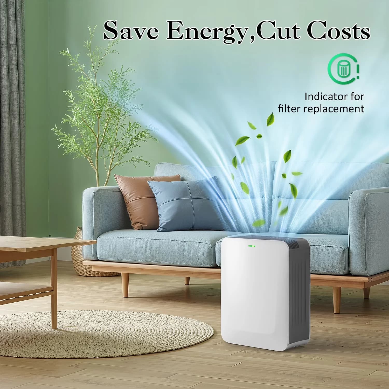 Innovative Air Purifier with Variable Speed, AP-230 H13 True HEPA - White for Large, Rooms Model BE1400