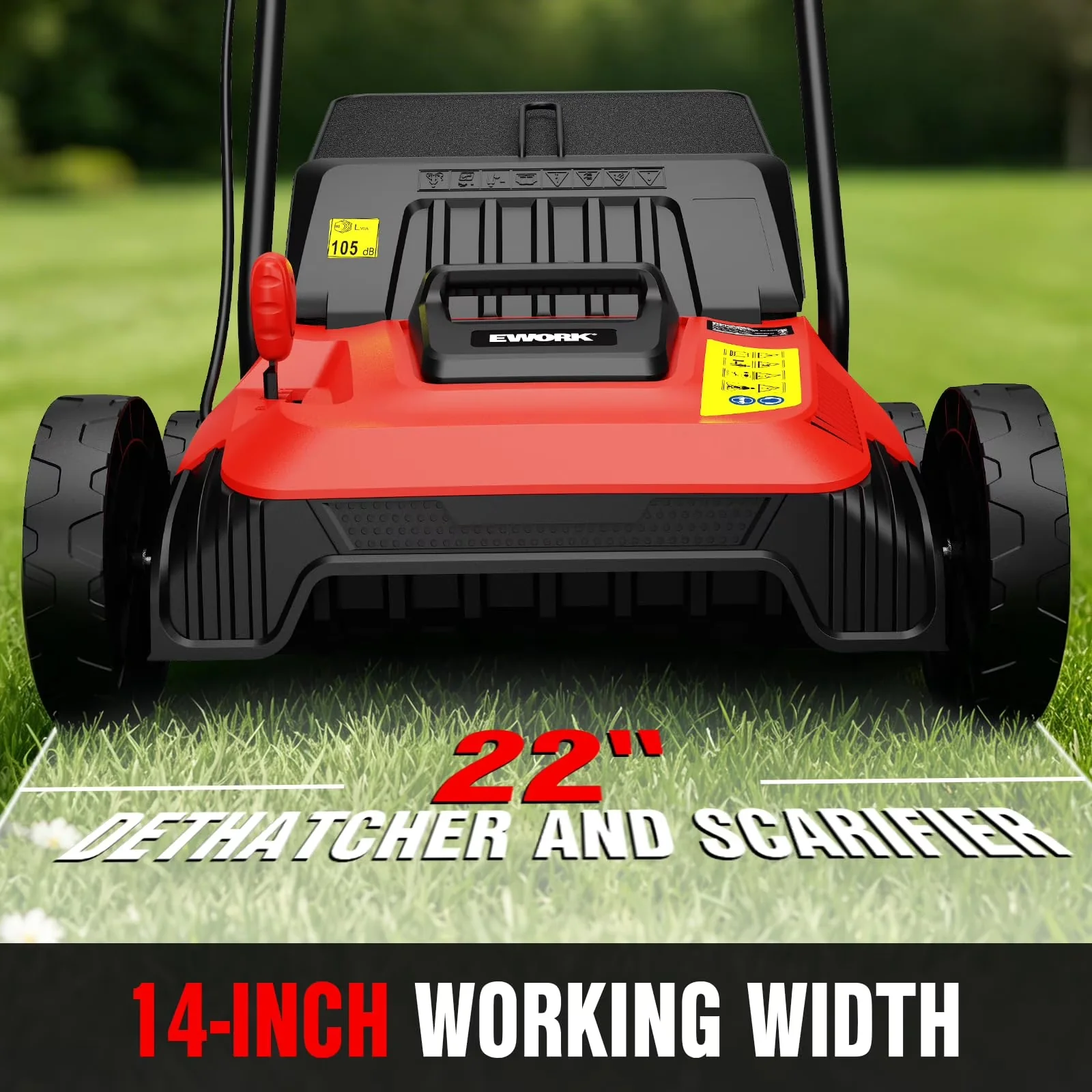 Professional Push Mower with Adjustable Cutting Height, Folding Handle, Bagger - Model AF7C15