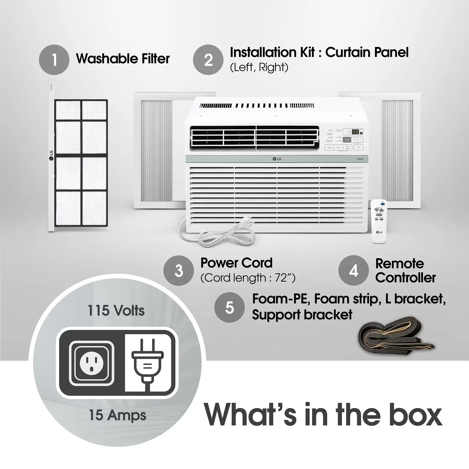 Versatile Air Conditioner with 8000 BTU, 115V, 8000 BTU 115V Window-Mounted - Model 7C057F