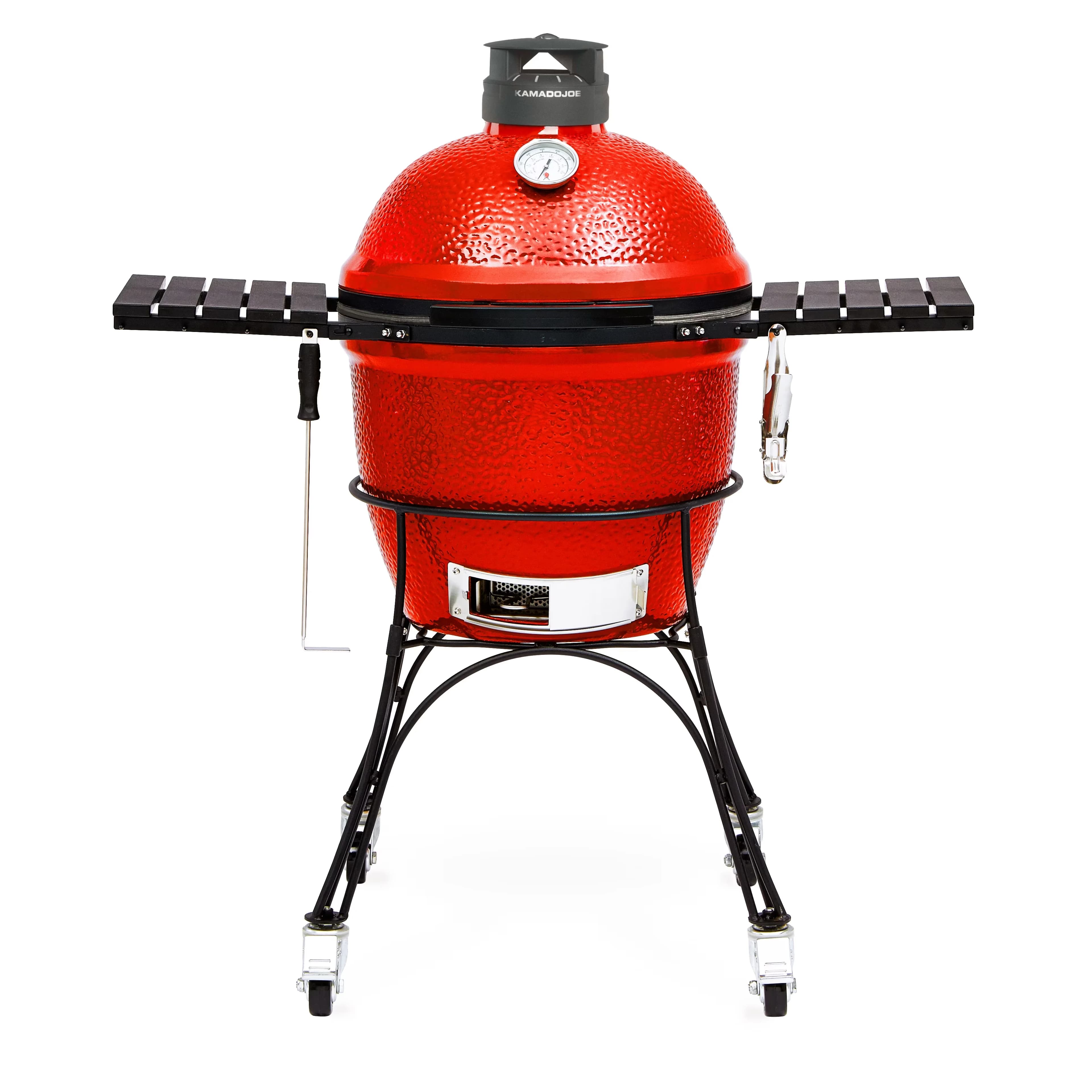 Smoker Quality with Heat Thermometer - Ceramic Red 18 inch for Daily Use Model 51673A