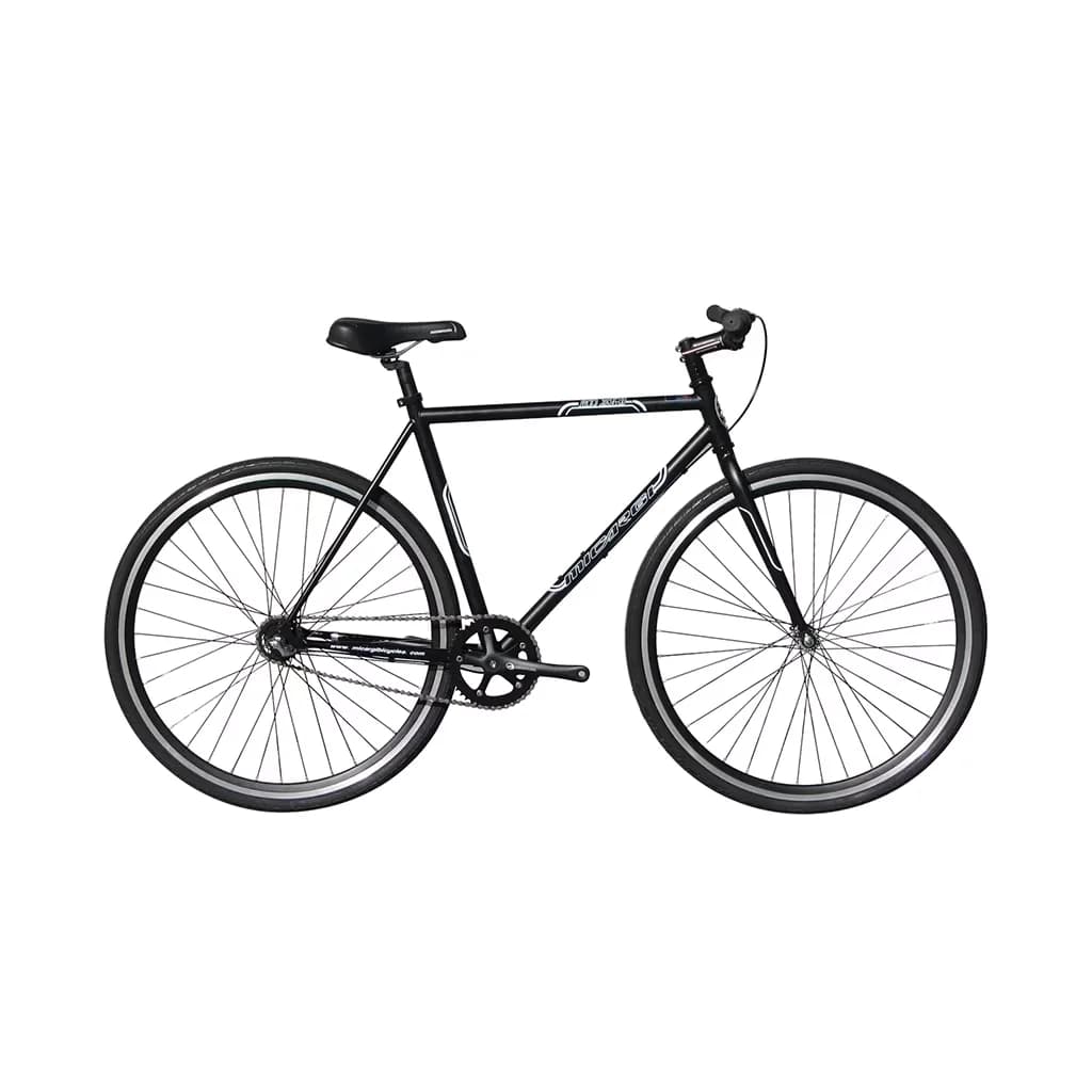 Road Bike Compact with Lightweight, Fork: Hi-Ten Steel, Age Recommendation: 18+ - Matte Black Model B9701A