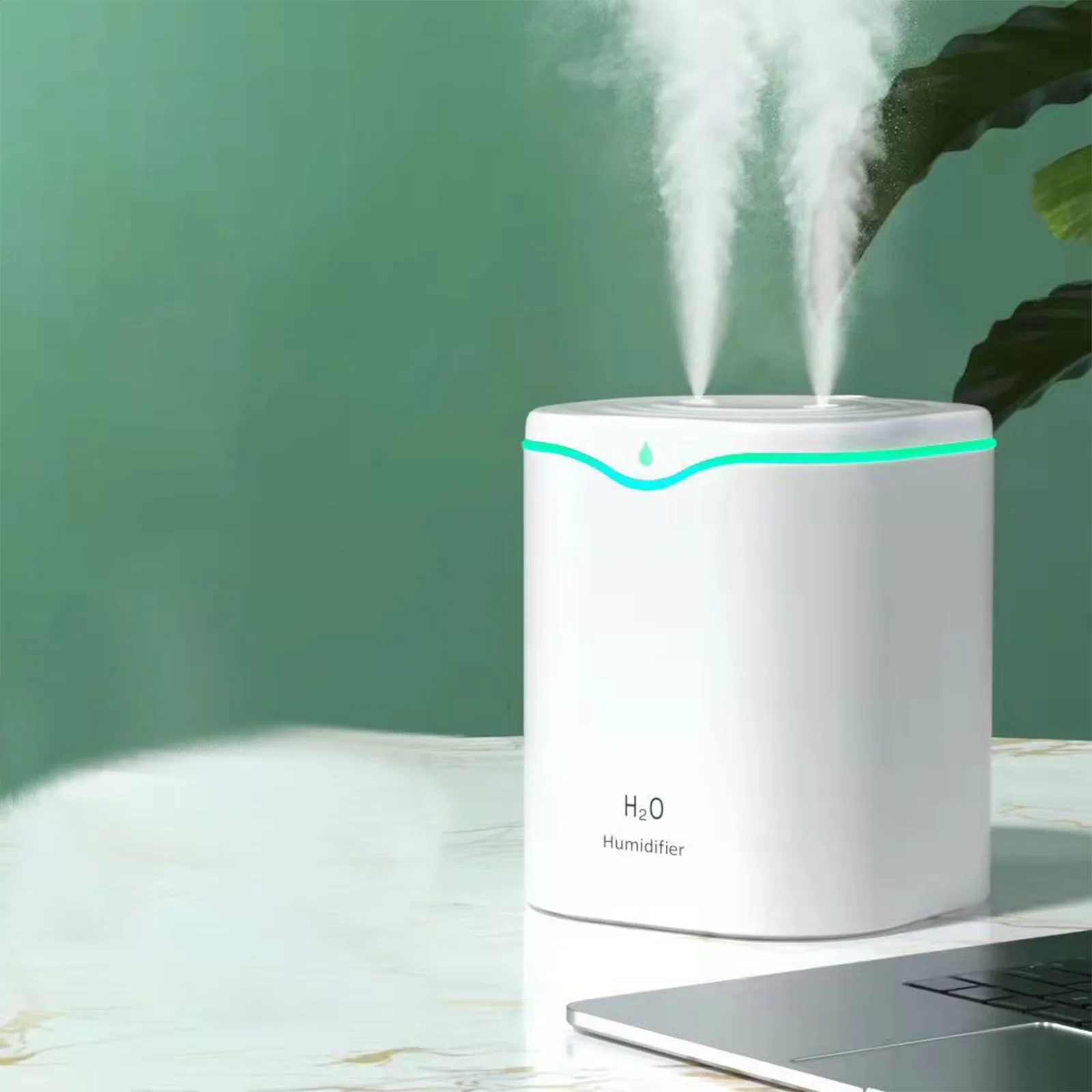 Efficient Humidifier with Oil Diffuser, 2L Humidifiers - White for Bedroom, Large Model FBFE8E