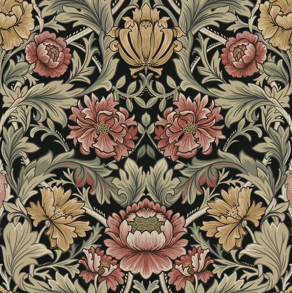 Wallpaper Professional with Removable, 20.5 in. W x 18 ft. L Roll - Vinyl Ebony Model 0438AC