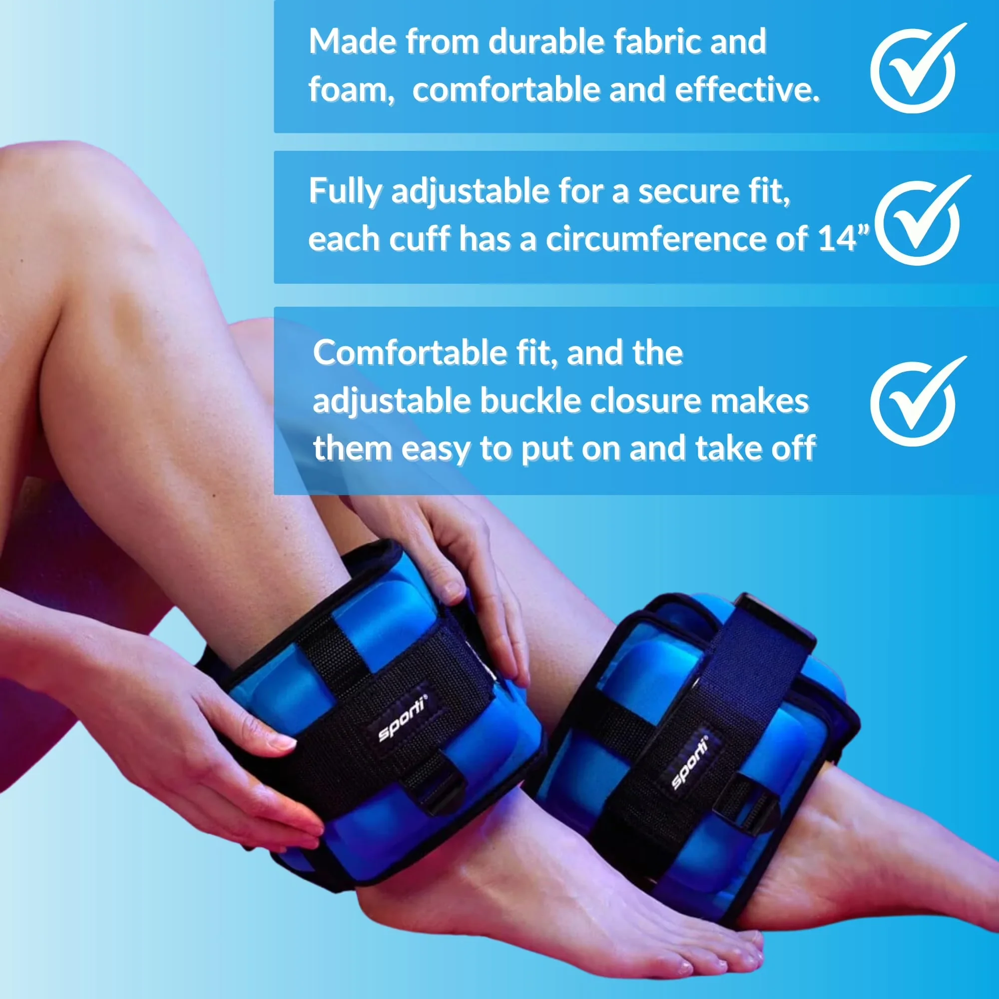 Professional Home Gym Accessory with Adjustable Straps, Buoyancy - Polyester Blue Model C71C75