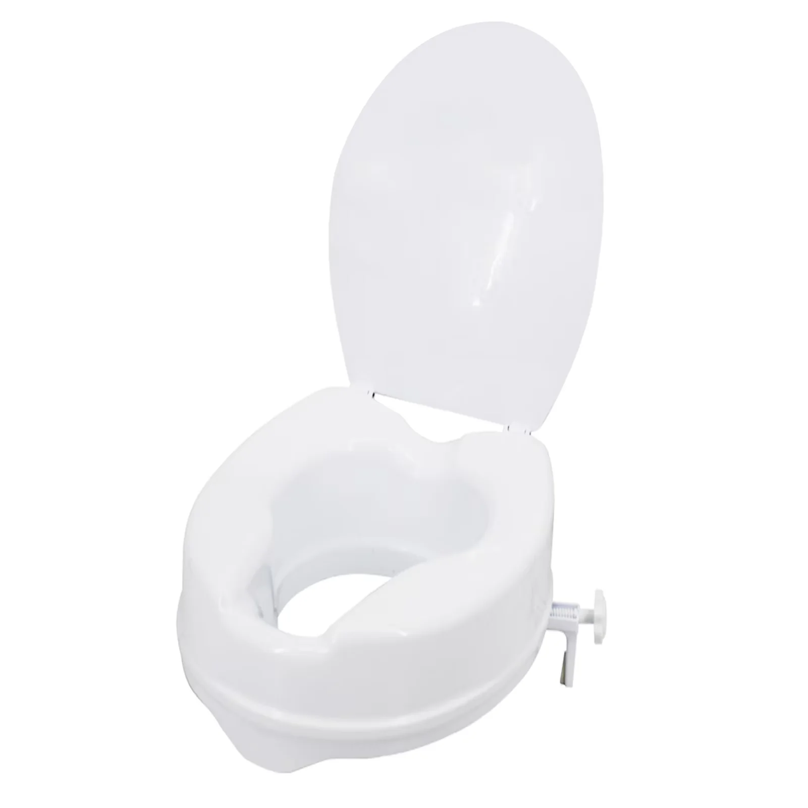 Toilet Seats And Lid Stylish with Adjustable, 300 Lbs Heavy Duty Elevated Seat - Pp White Model 5B74A2