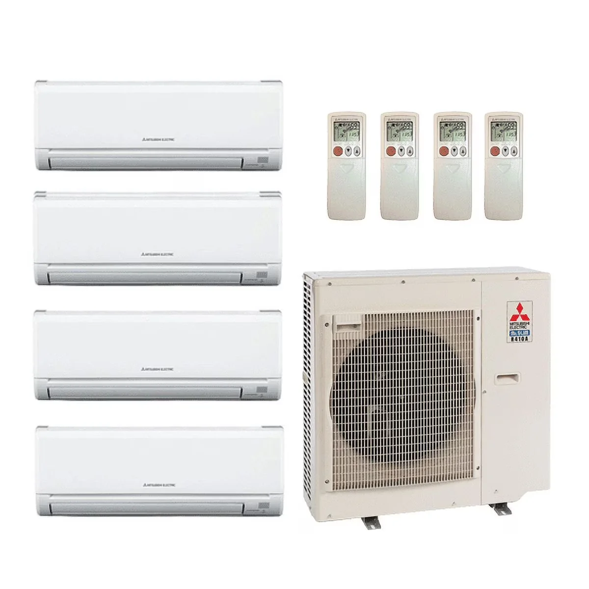 Air Conditioner Stylish with 30000 BTU, Remote Controlled, 6K-6K-6K-12K - Clear Model FF63B1