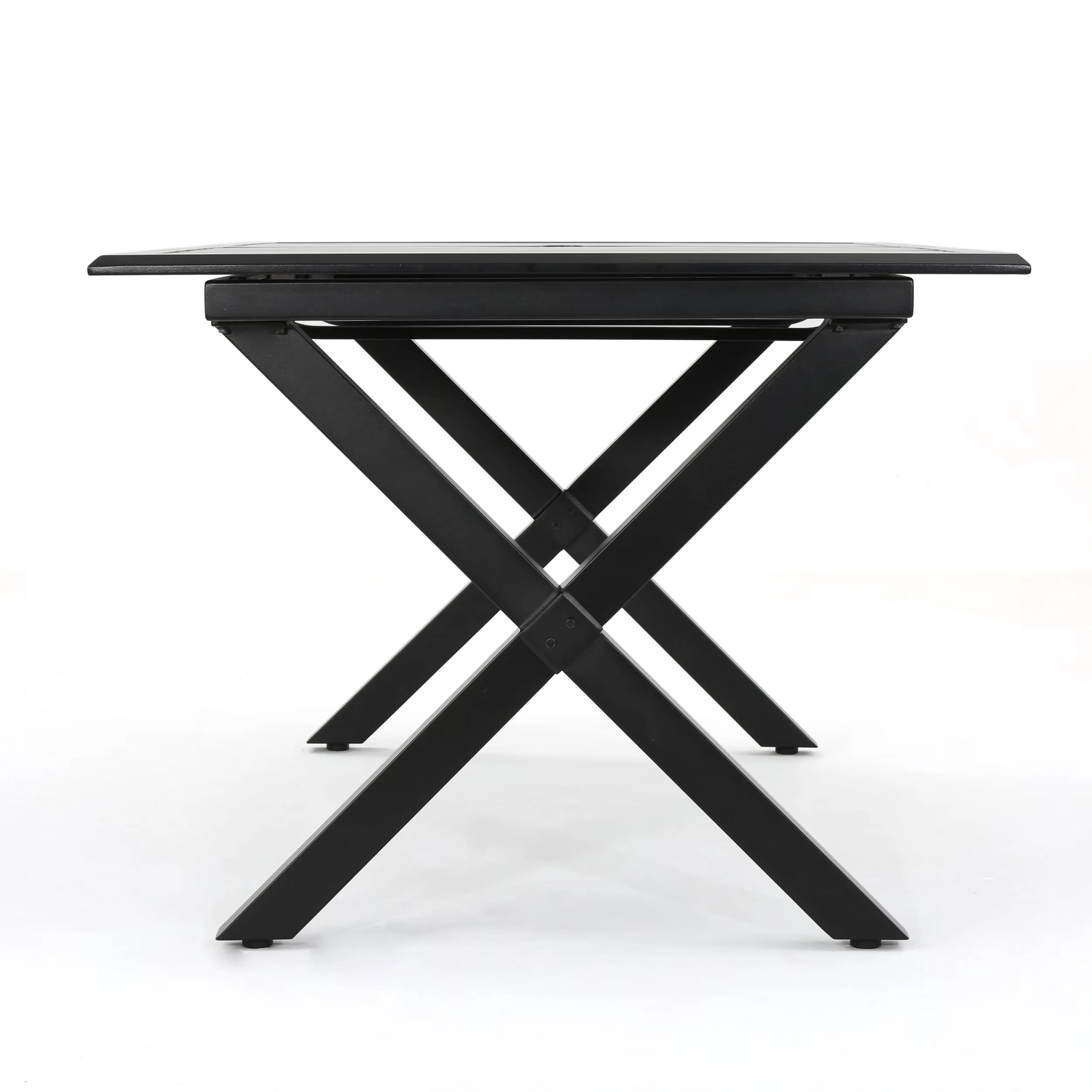 Classic Patio Dining Set with Cushion Material: Water Resistant Fabric, Cushion - Black Wicker/Rattan/Metal/Fabric Model 5CE0C1
