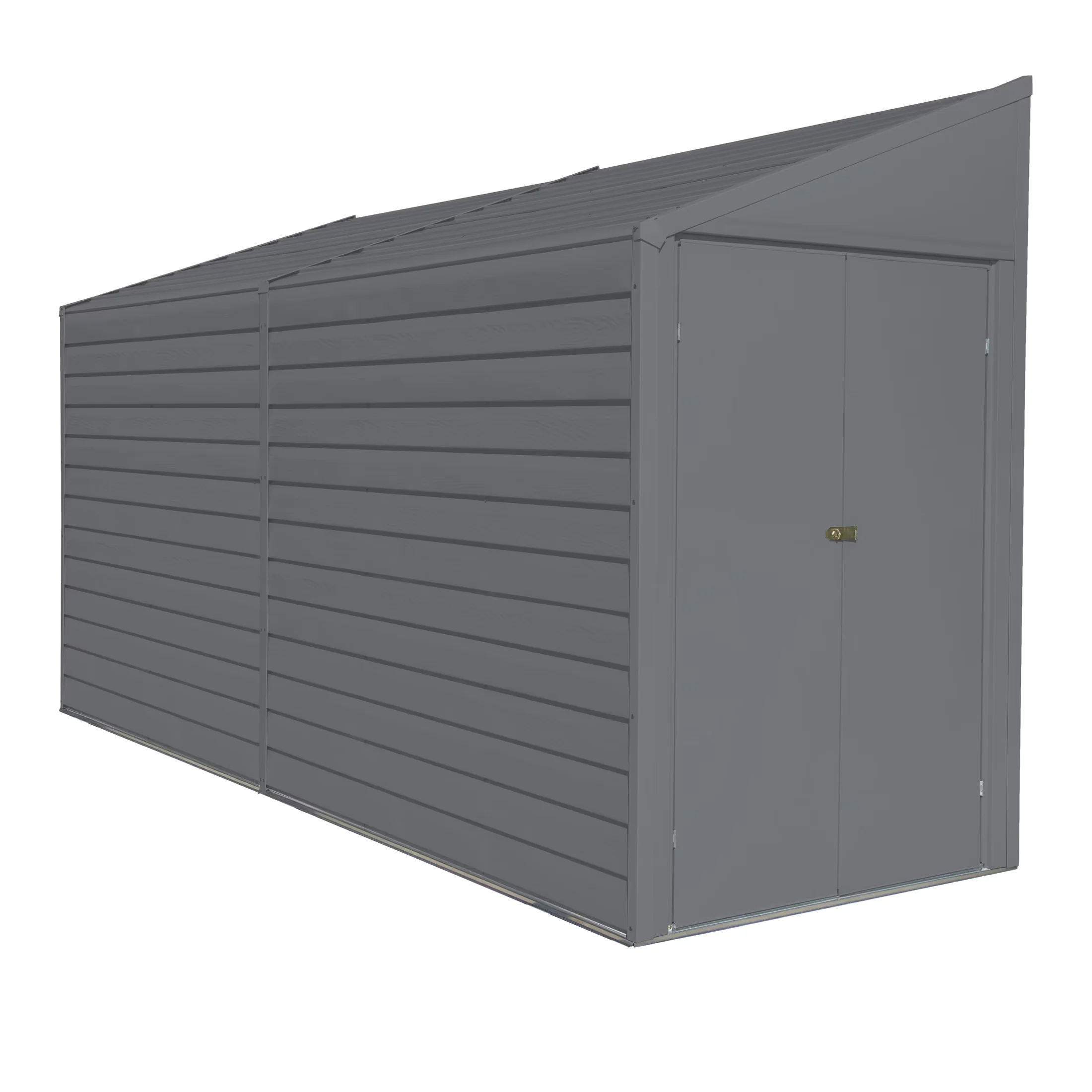 Compact Shed with Water-Resistant - Black Steel 4 x 10 - Heavy Duty Model 900660