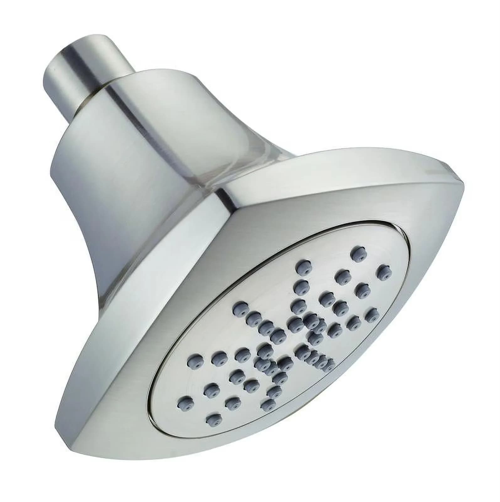 Shower Head Quality with Brass ball joint with polymer body, Brushed Nickel - Brass Silver Model 7A8271