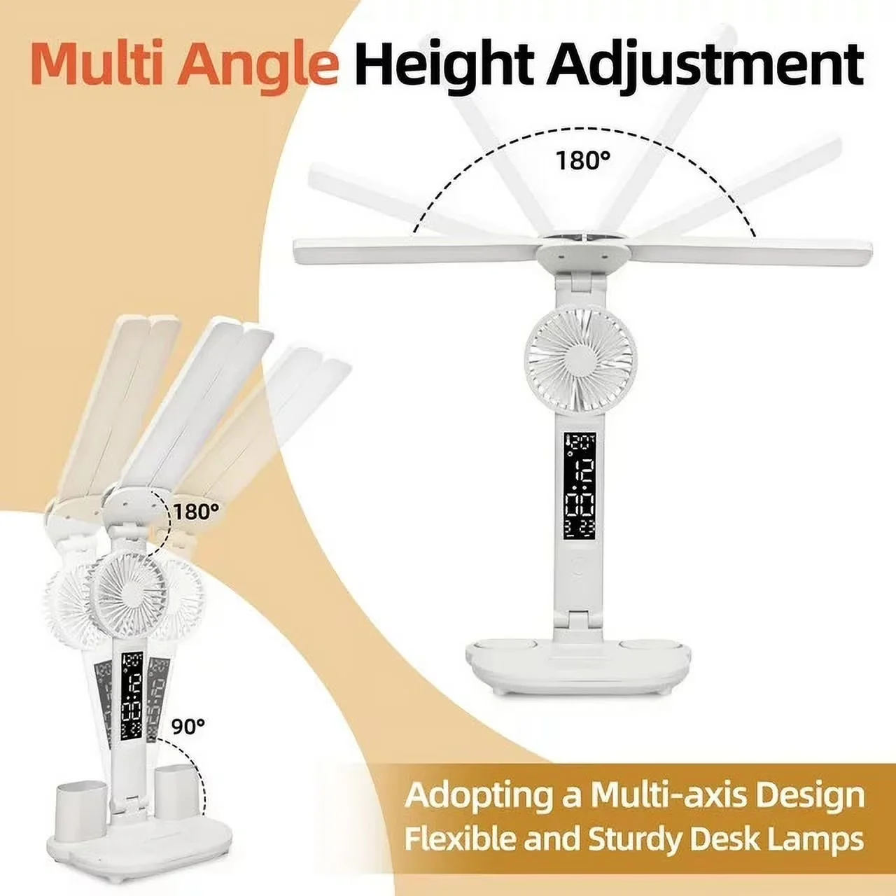 Stylish Desk Lamp with LED, Task Lamps, 2-Light LED Eye Protection Adjustable - White Model 905430