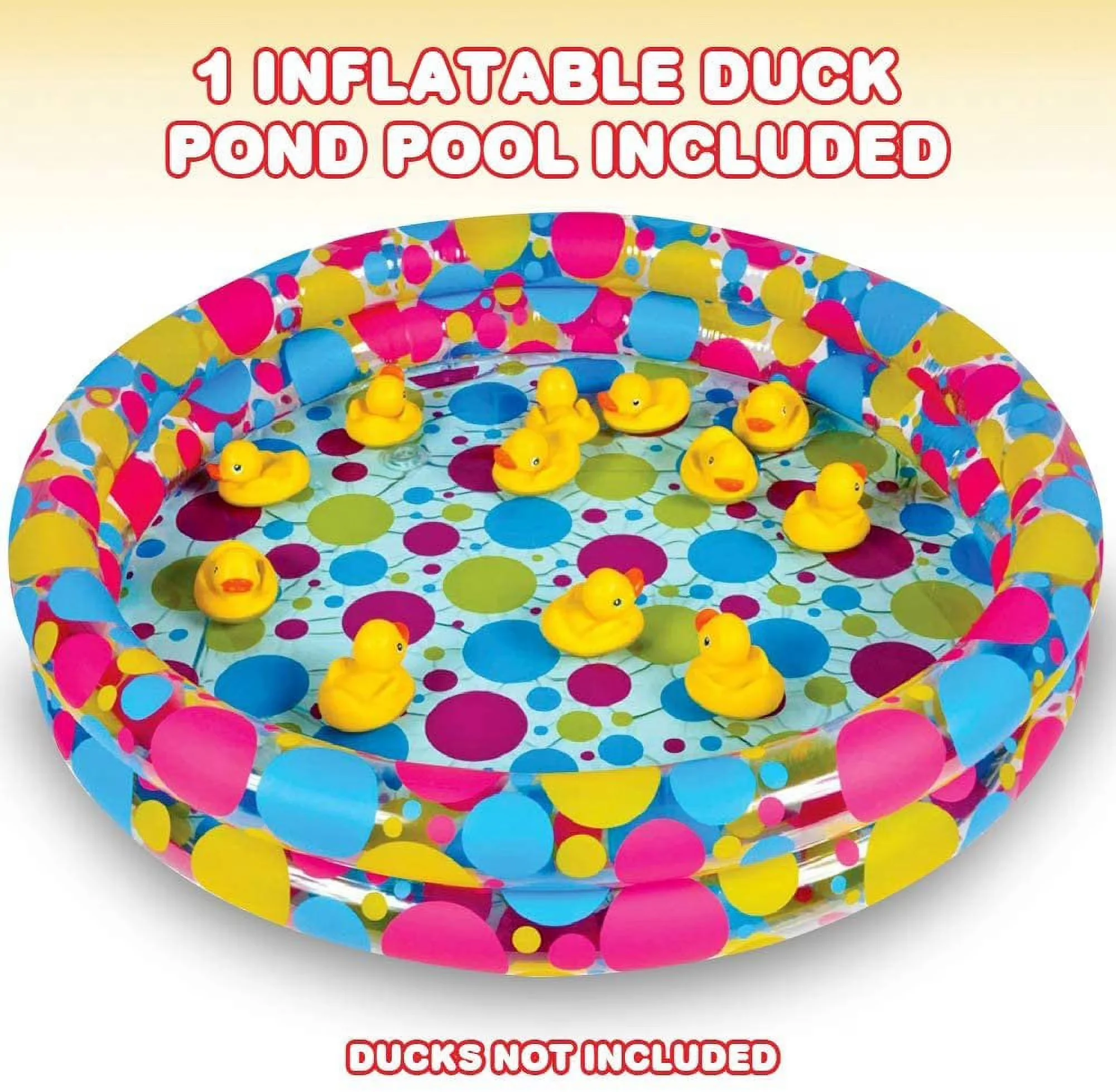 Professional Inflatable Pool with Round Swimming Duck Pond, Kids Outdoor Water Play Splash Basin, Garden Yard Toy - Multi-Color for Party Model 460EA7