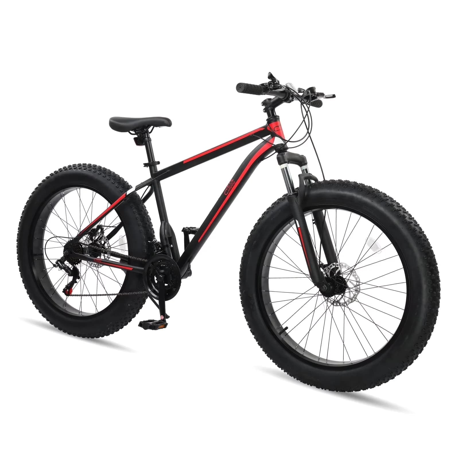 Reliable Mountain Bike with Adjustable Seat Height, High Carbon Steel, Red Black - Black Model D6C728