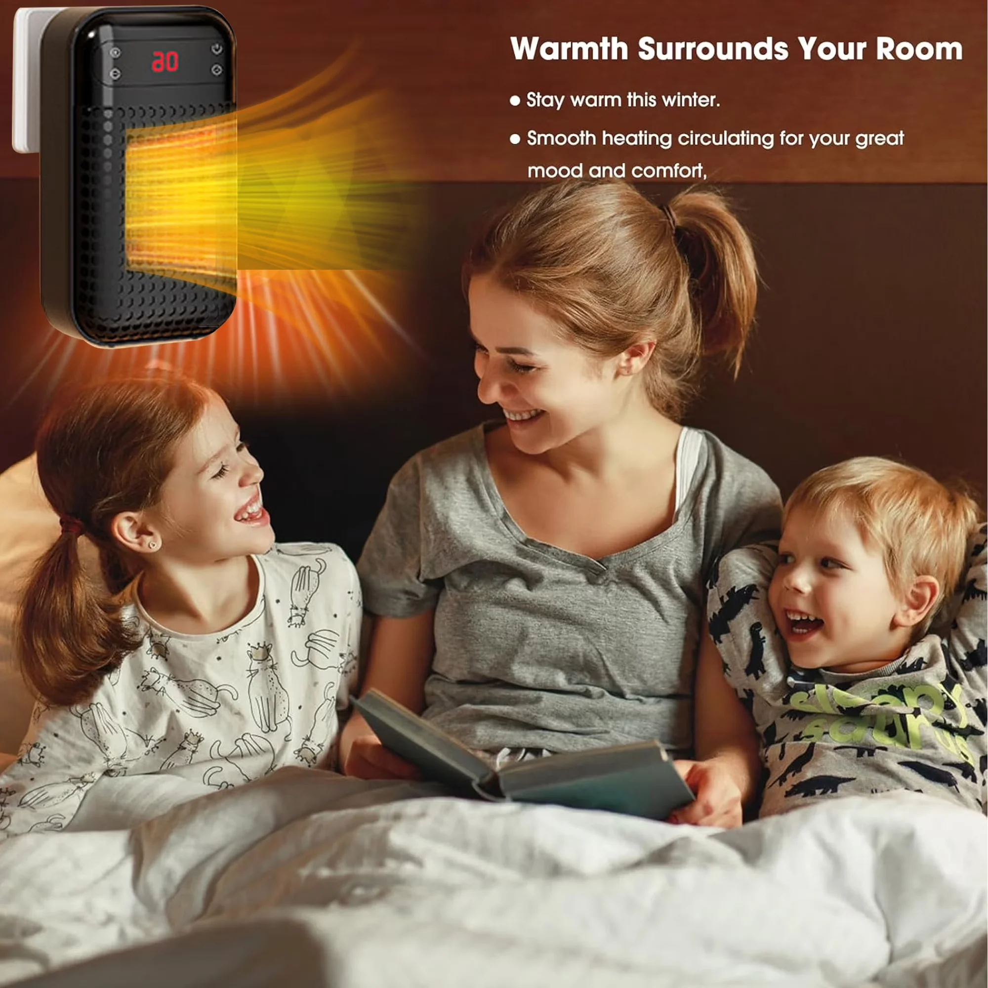 Classic Portable And Electric Space Heater with 500W, Adjustable - Black Model 618786