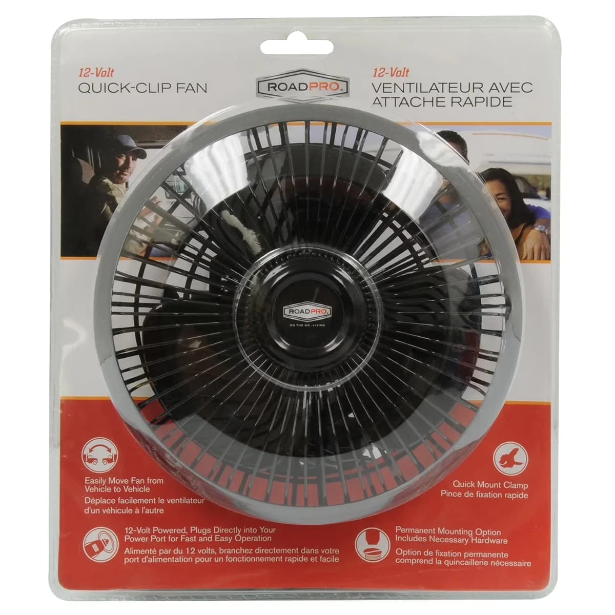 Fans In Cooling Sleek with Oscillating, 12 Volt Quick Clip Oscillating Fan - Black Plastic Model D08311