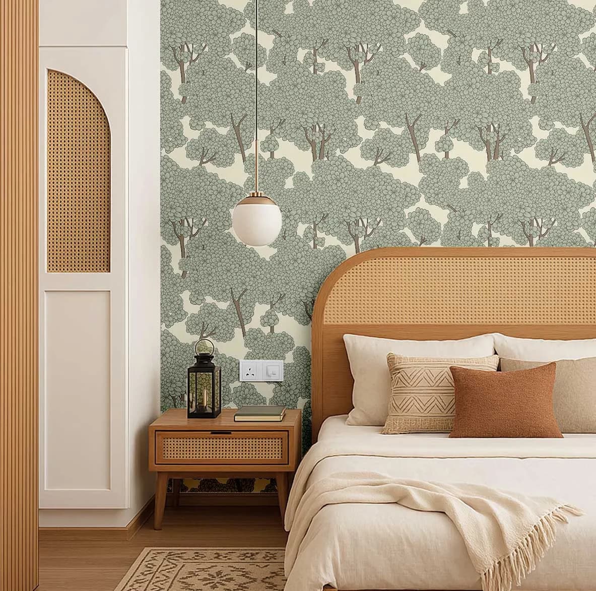 Compact Wallpaper with Durable, Waterproof, Peel and Stick Walls Covering - Vinyl Green for Bathroom Model E48EA9