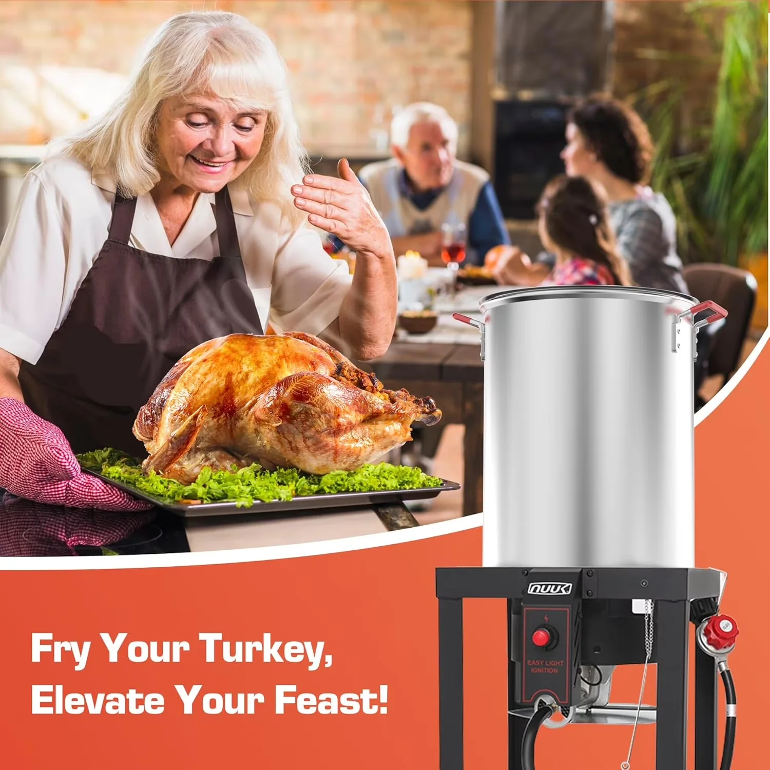 Reliable Outdoor Fryer with 50000 BTU, Propane Burner 50000 BTU - Black Aluminum, Steel Model 59F247