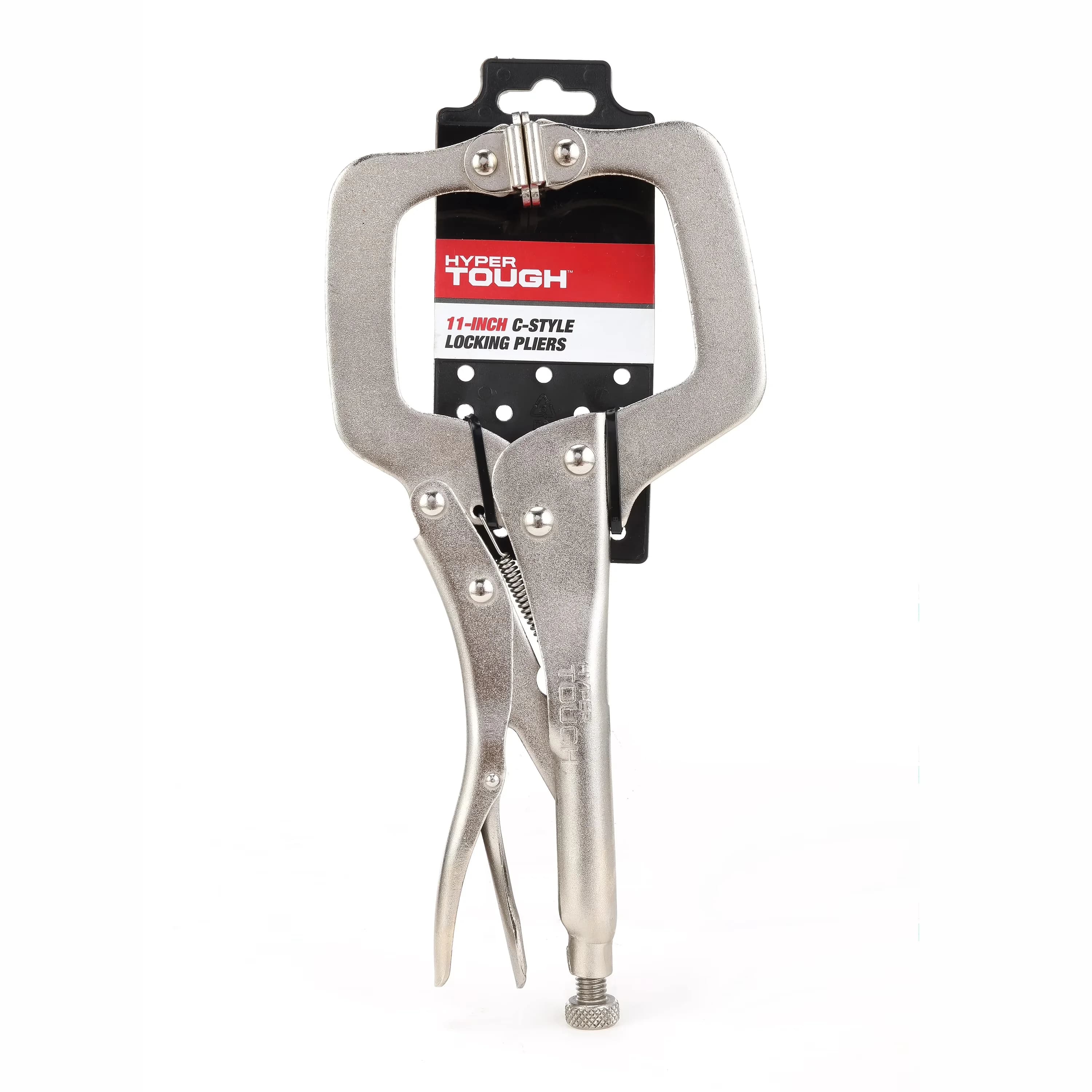 Compact Hand Tool with Compact, 11 inch C-Style Locking Pliers - Gray 1 pc Model 2F3689