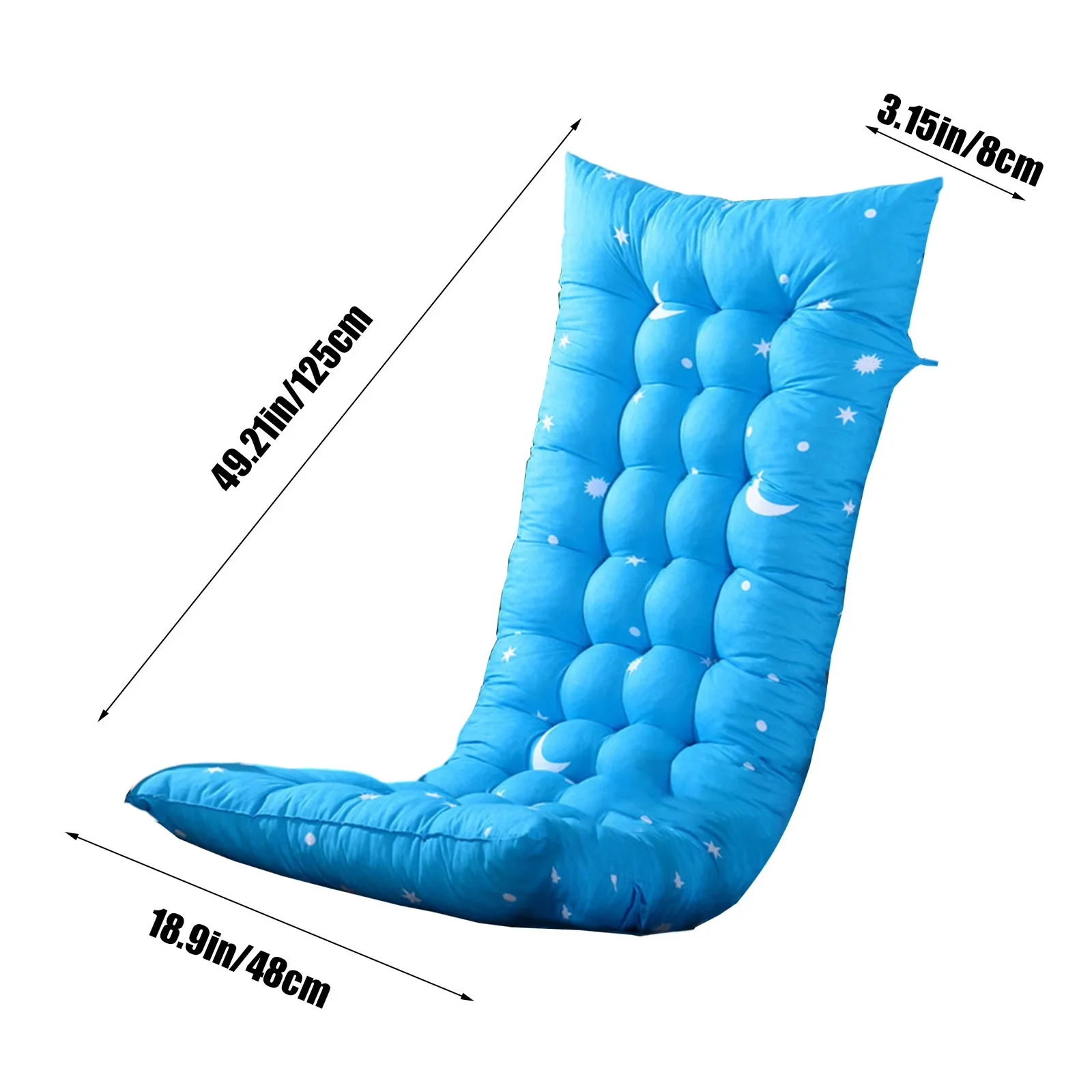 Patio Chair Quality with Rocking, Chaise Lounger Cushions - Sky Blue Nylon,Spandex for Indoor, Outdoor Model D799EB