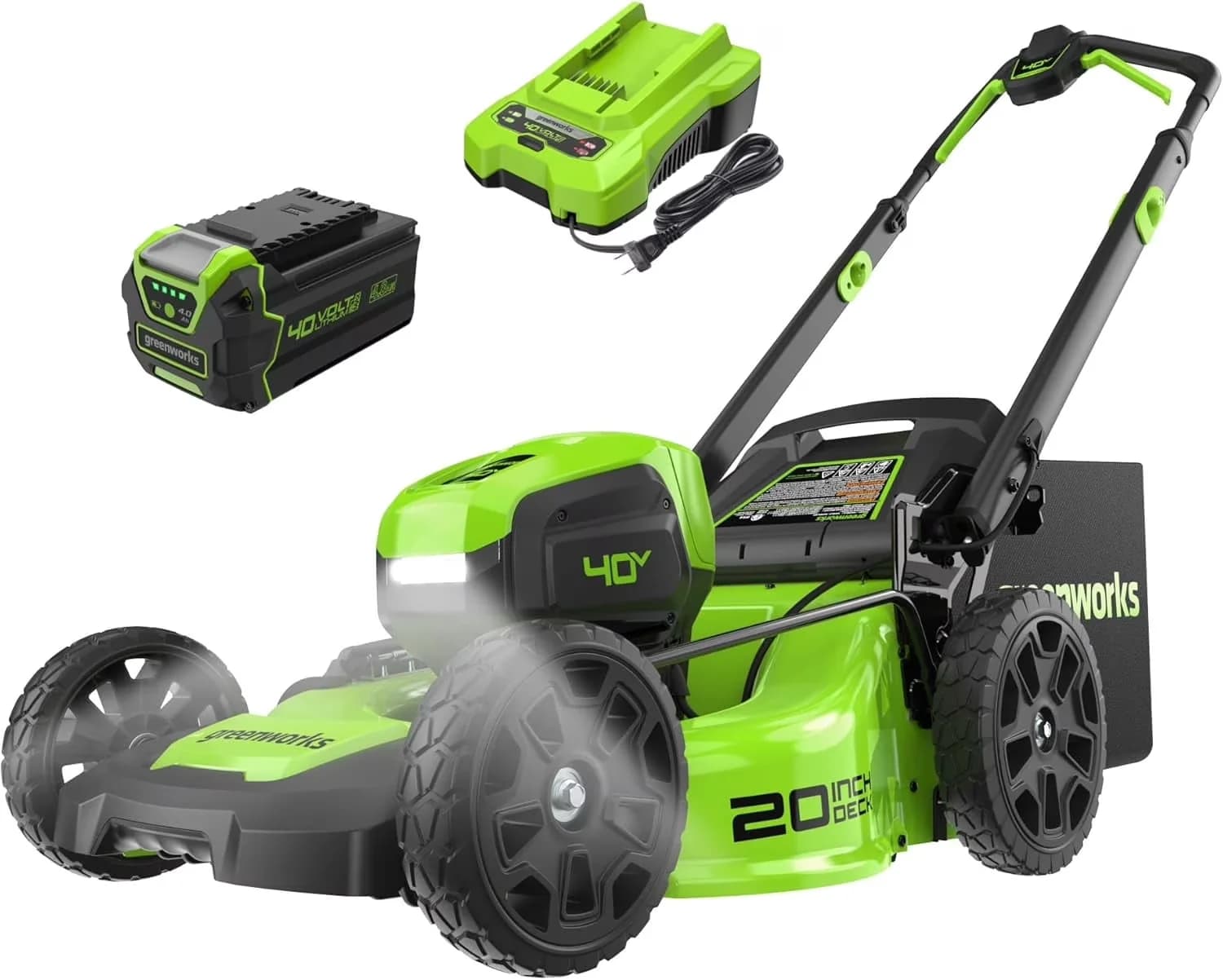 Push Mower Quality with Battery, 40V, 40V 20" Brushless - Green - Low Maintenance Model DFDEFC